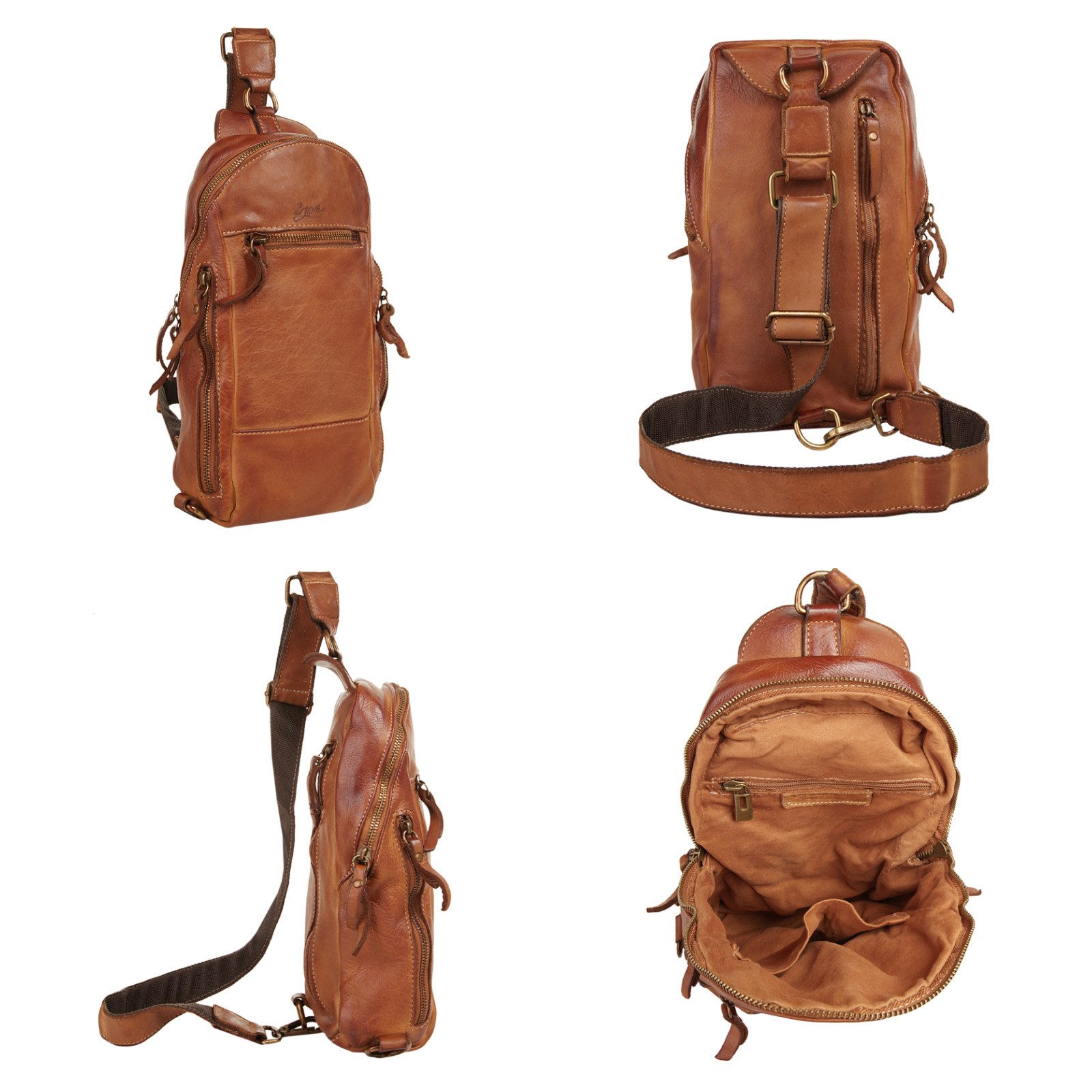 X-Zone Umhängetasche, echt Leder, Made in Italy günstig online kaufen