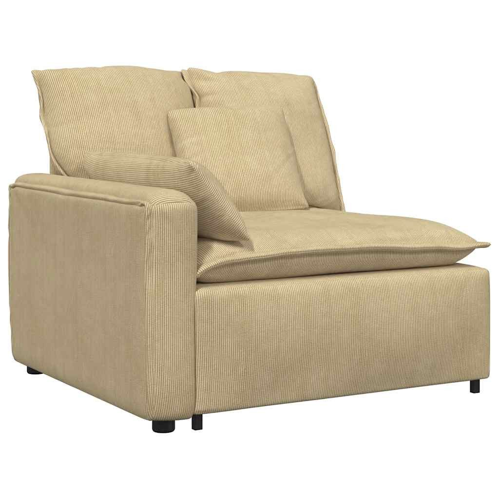 vidaXL Sofaelement Modulares Sofa mit Kissen Graugrün