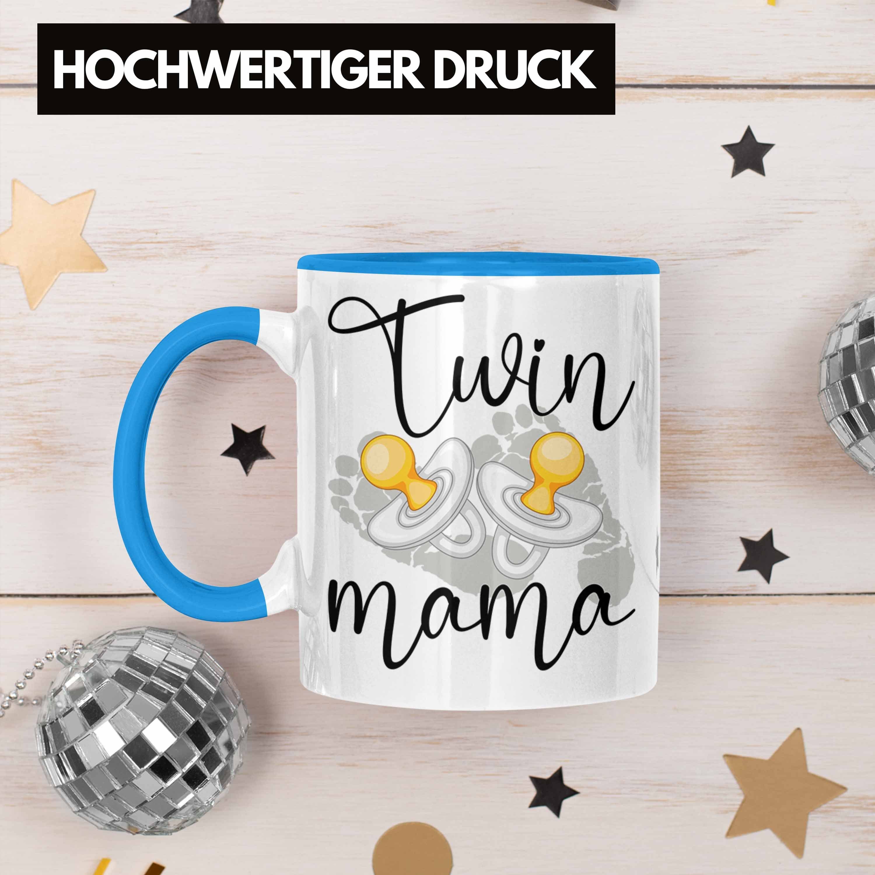 Zwillinge Zwillingen Mama" von Blau Trendation für für Tasse "Twin Mütter Geschenkidee Tasse
