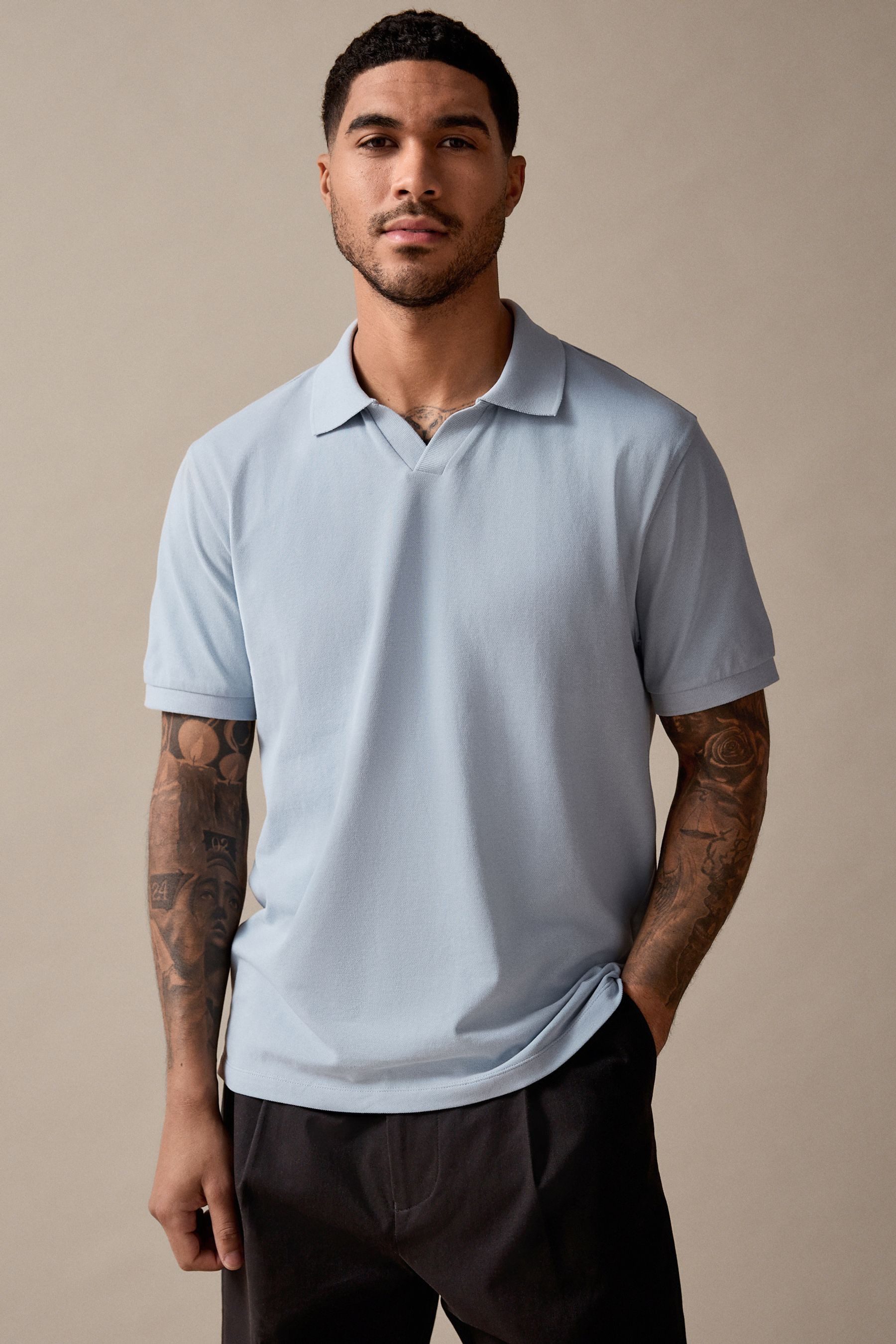 Next Poloshirt Piqué-Polo-Shirt mit Reverskragen (1-tlg)