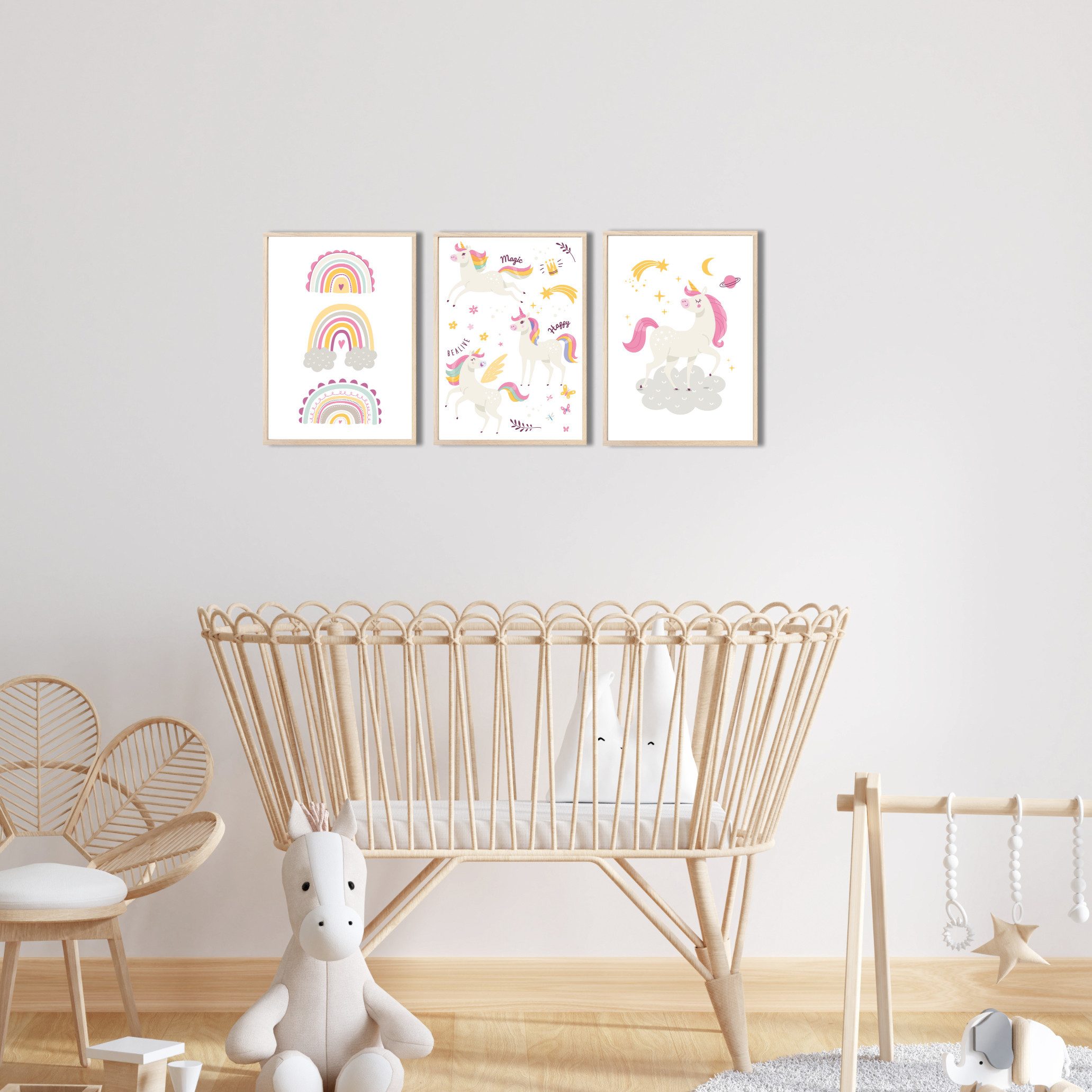 MeinBaby123® Poster Einhorn Bilder Kinderzimmer, Poster günstig online kaufen