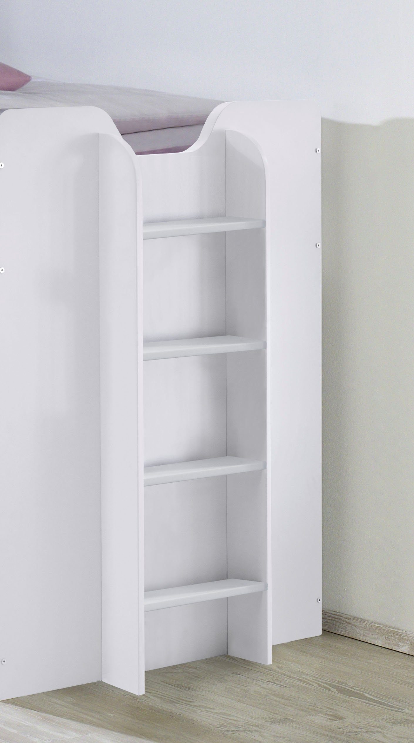 Weiß Absturzschutz Robby u. Hochglanz 90 200 cm, diverse Hochbett Stauraum, Farben Relita mit x LF