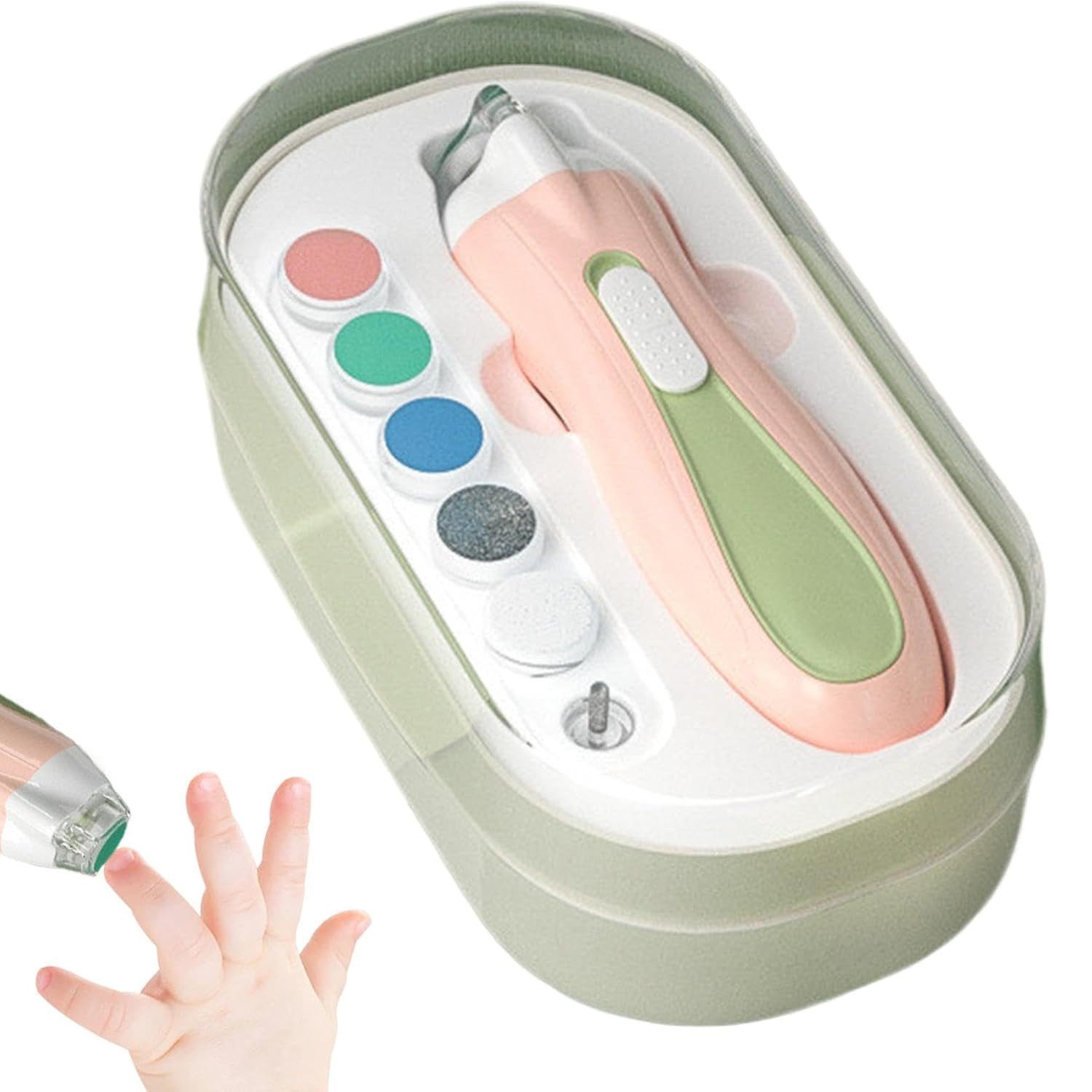 Nagelpflege-Set Baby-Nagelschere Elektrischer Nagelfeile Rosa