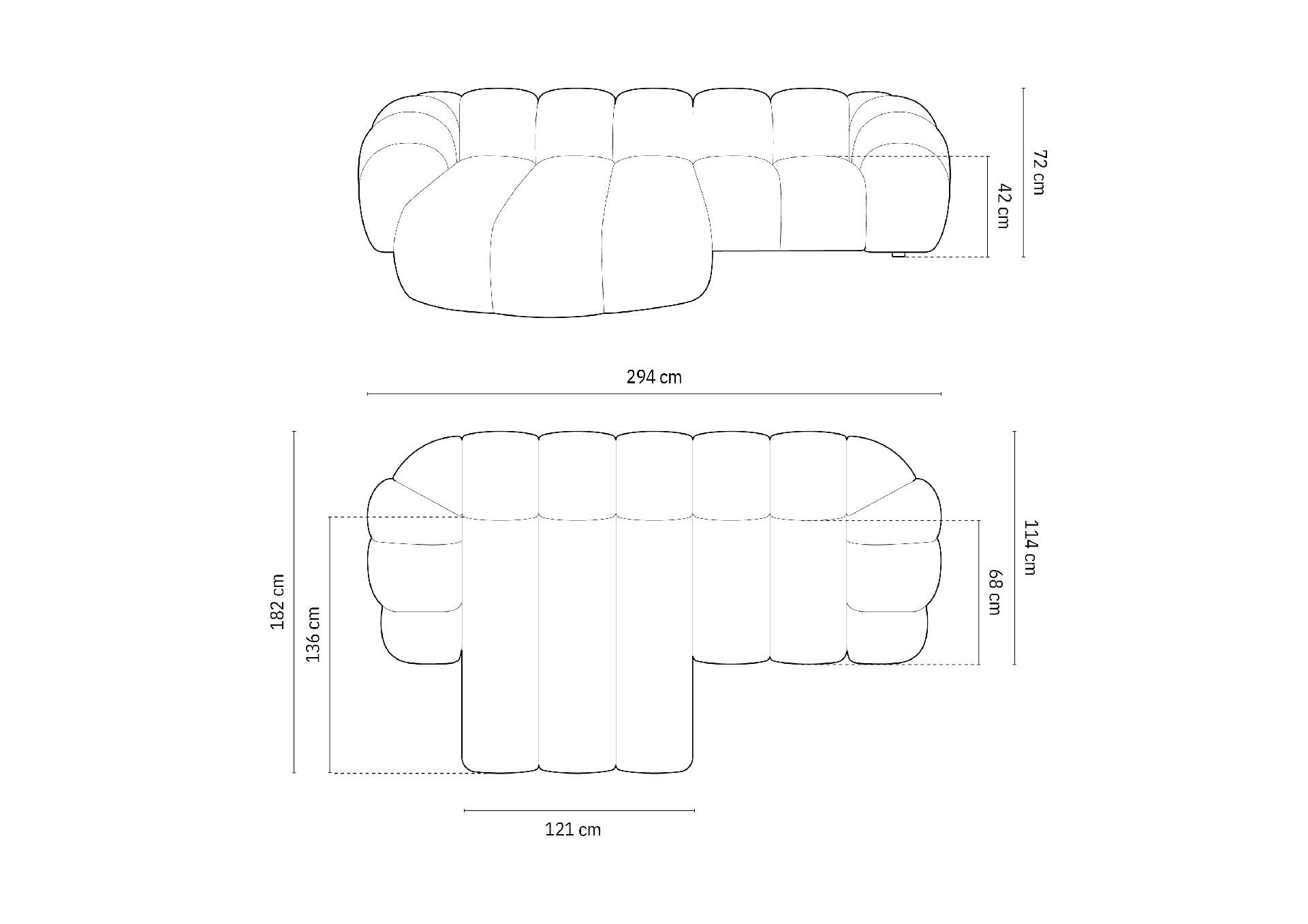 Micadoni Ecksofa Diana, 3-Sitzer