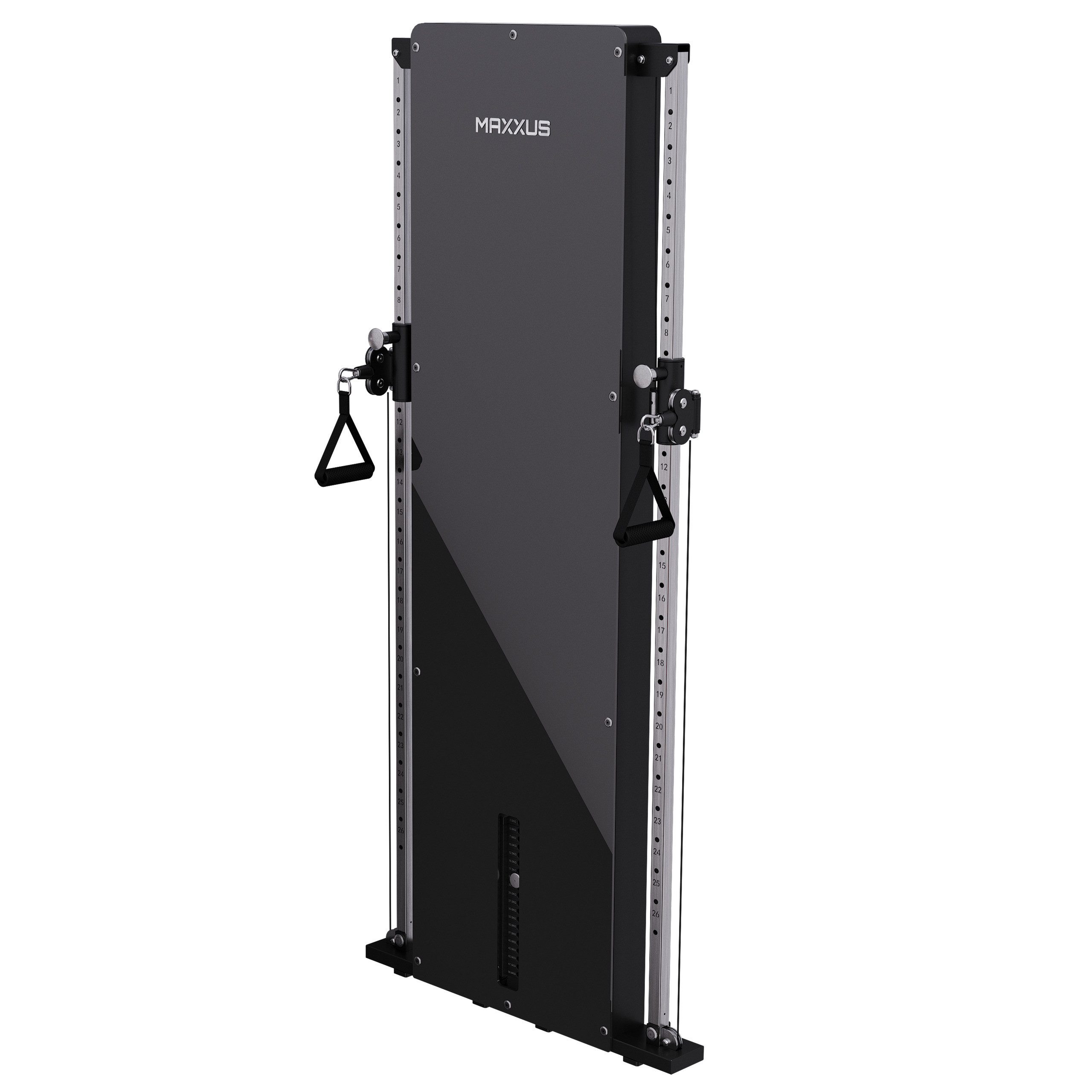 MAXXUS Kraftstation SmartGym H1 - Seilzug Turm, Kabelzug, Fitnessgerät, Kabelzug - Station, (1-tlg), Latzugstation Zuhause, Wandmontage, Doppelzugeinheit, Gewichtsplatten