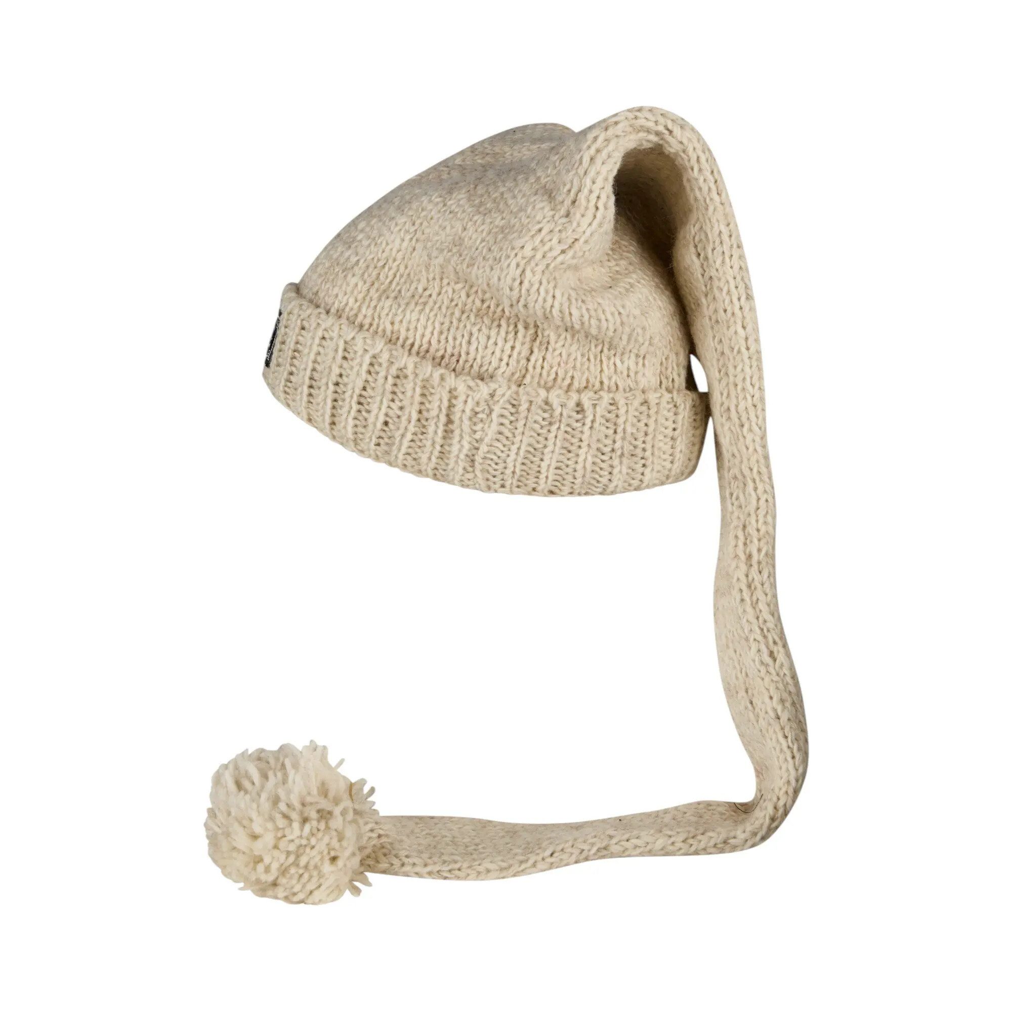 THC Natural Line Strickmütze THC Schafwoll Zipfelmütze 713 weiß (1 Stück, 1-St., 1 Stück) Innenfutter: Fleece