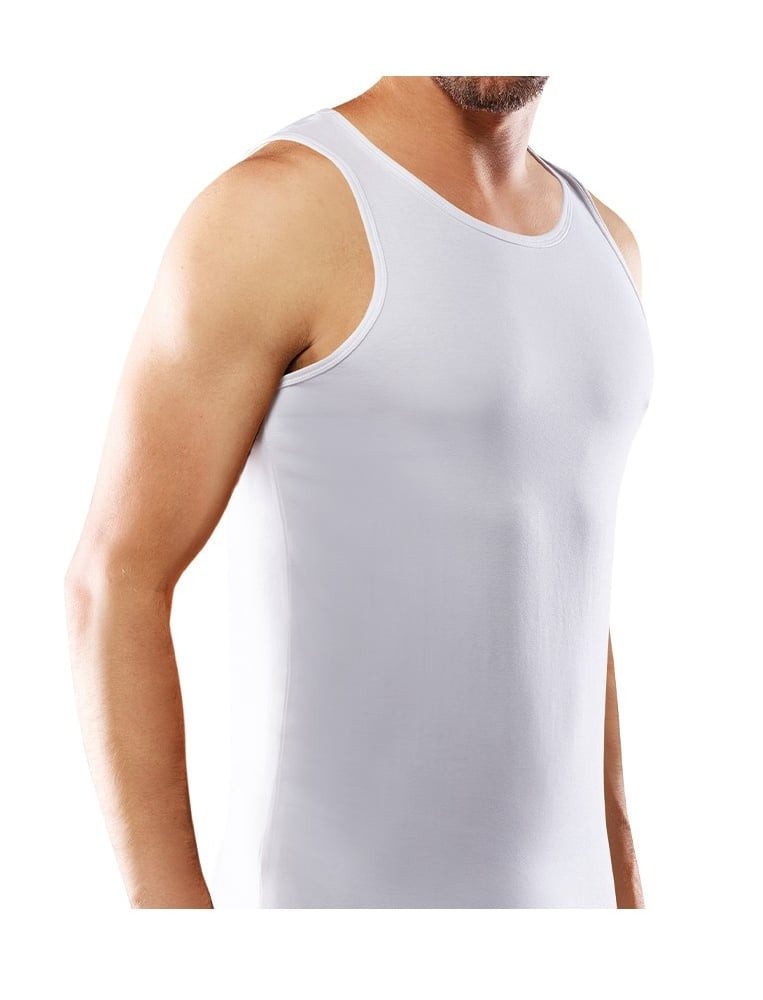 Rohner Socks Tanktop Unterhemd Basic Singlet (Baumwolle) Unterwäsche weiss Herren
