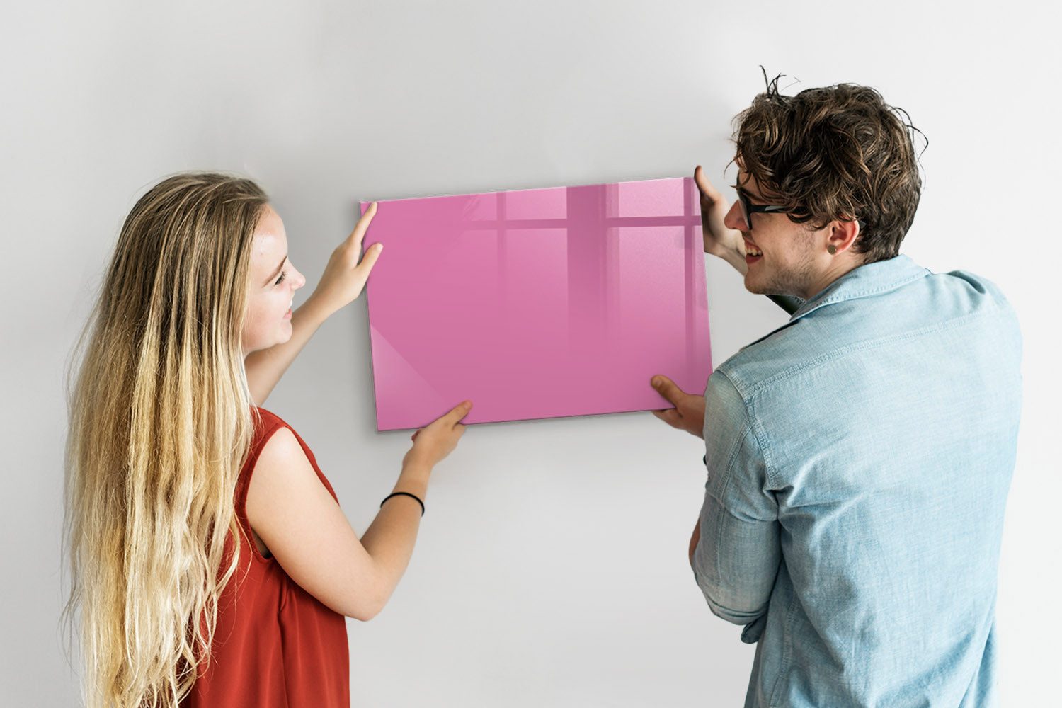 Tulup Magnettafel Notiztafel aus Gehärtetem Glas, 5 Magnete, Marker und Schwamm