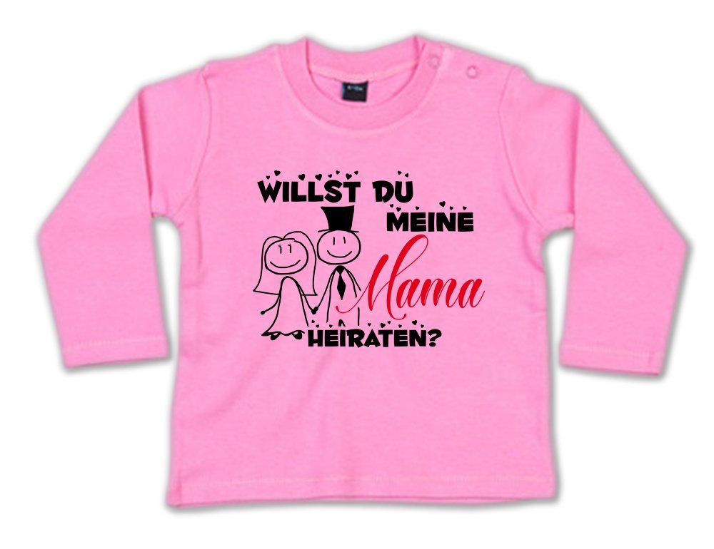 G-graphics Longsleeve Willst Du meine Mama heiraten? Baby Sweater / Longsleeve T mit Spruch als Heiratsantrag