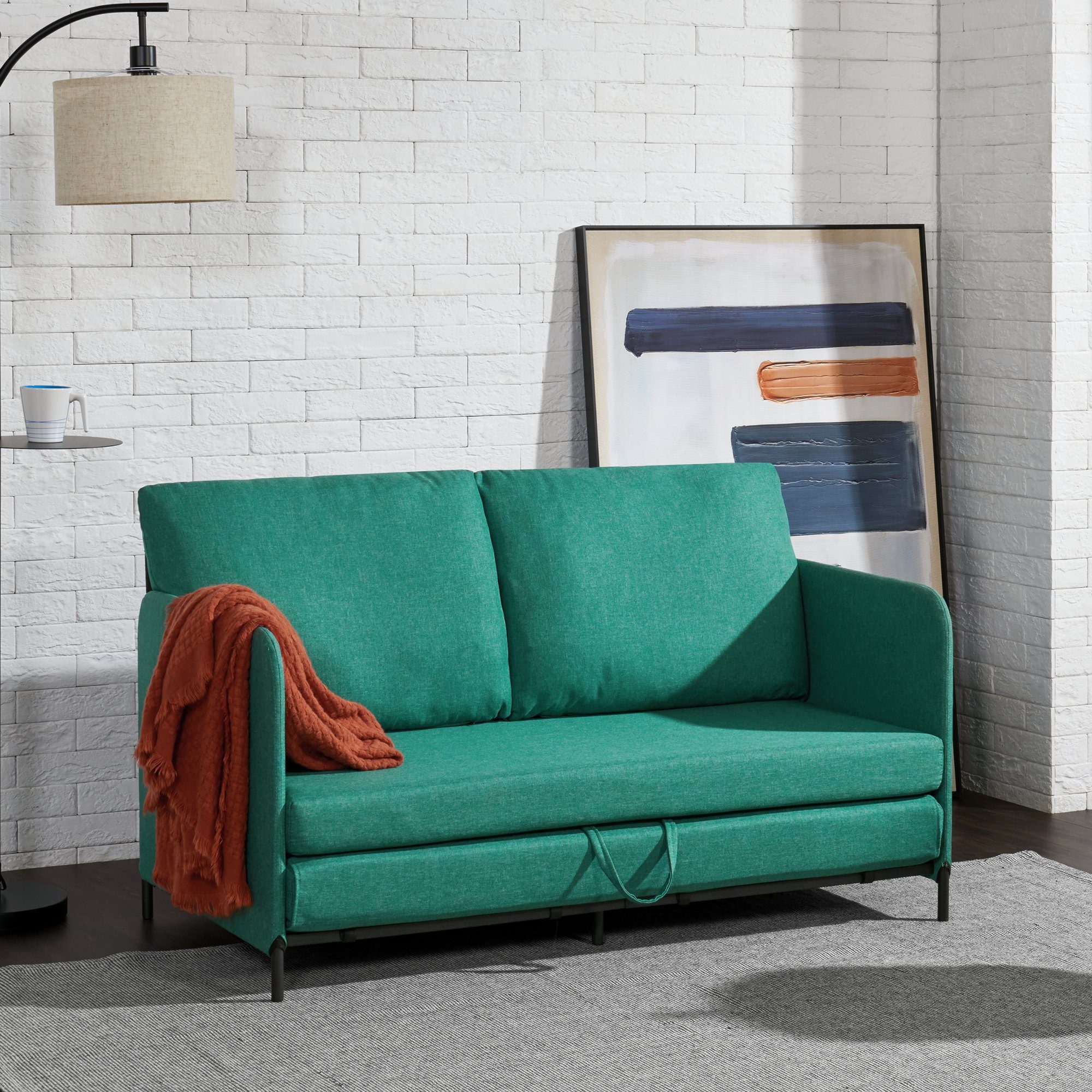 en.casa Schlafsofa, »Soini« mit Liegefunktion 2-Sitzer günstig online kaufen