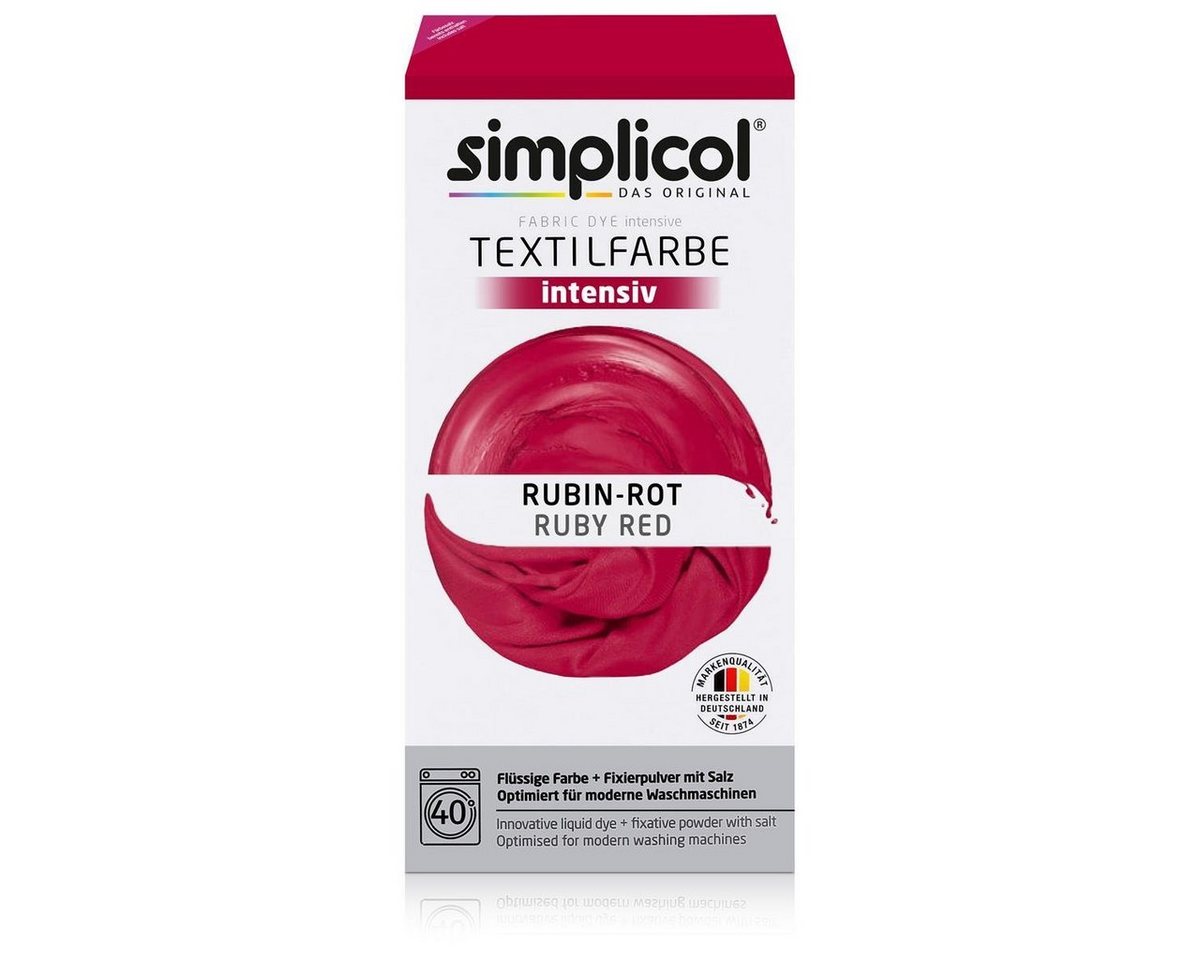 simplicol Textilfarbe Simplicol Textilfarbe intensiv Rubin-Rot - Einfaches Färben (1er Pack)