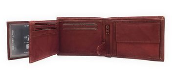 McLean Geldbörse echt Leder Portemonnaie mit RFID Schutz, klassische Scheintasche, Innenriegel, rusty red
