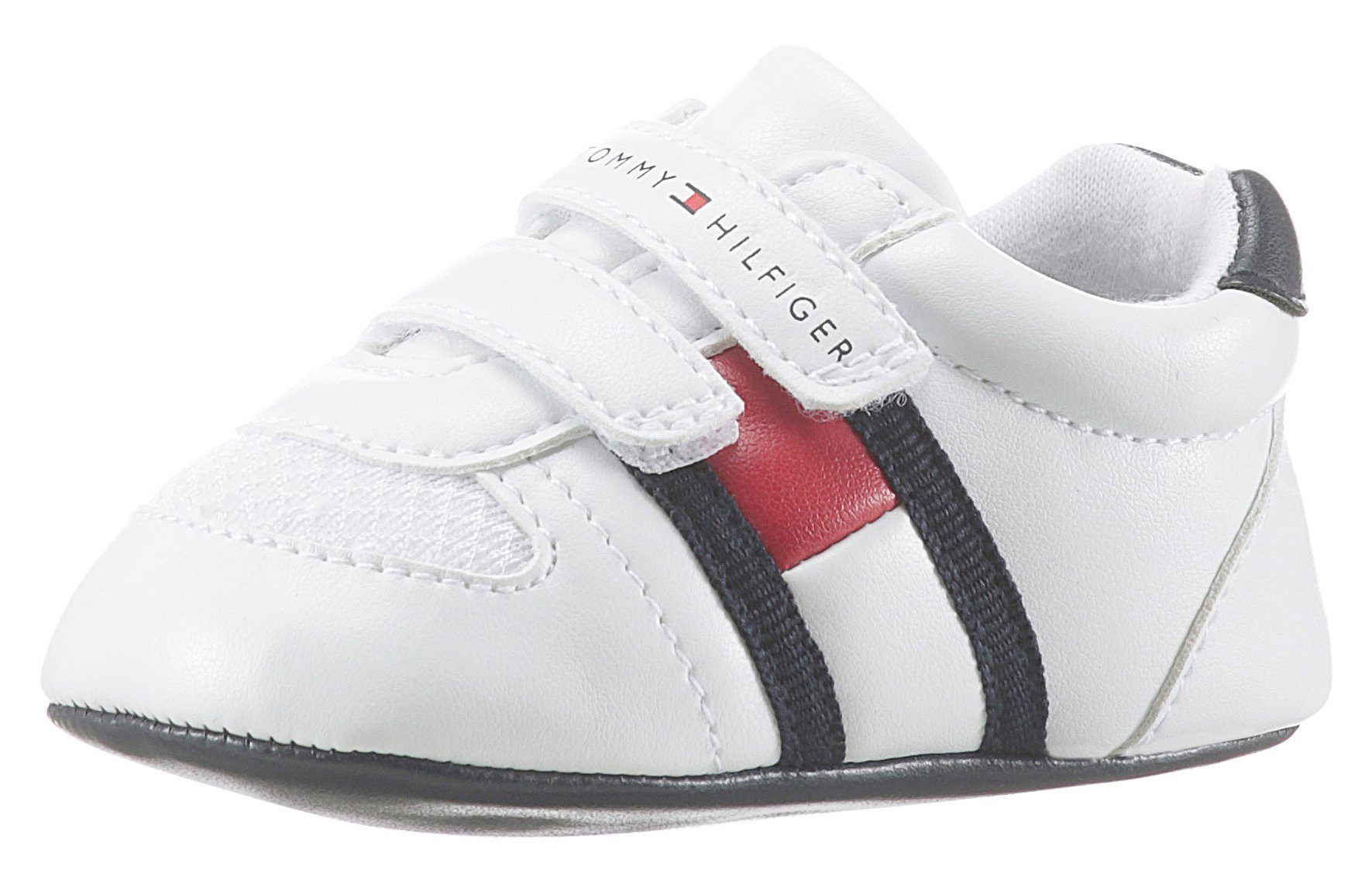 Tommy Hilfiger Krabbelschuh mit doppeltem Klettverschluss weiß