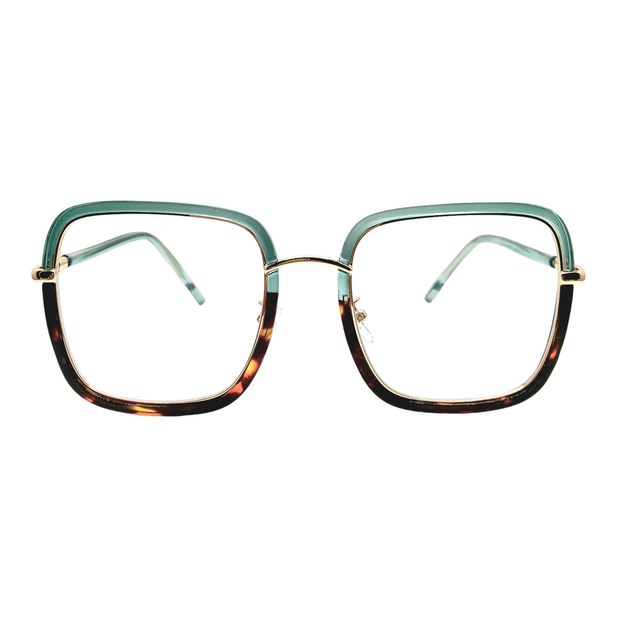 LUXXADA Sonnenbrille (PC Brille Damen Computerbrille Oversize Moderne Eckige Gläser, Blaulicht Filter Brille Quadratisch für Damen mit Brillenbeutel) Eckiges Großes Designer Gestell mit Anti Blue Light Gläser