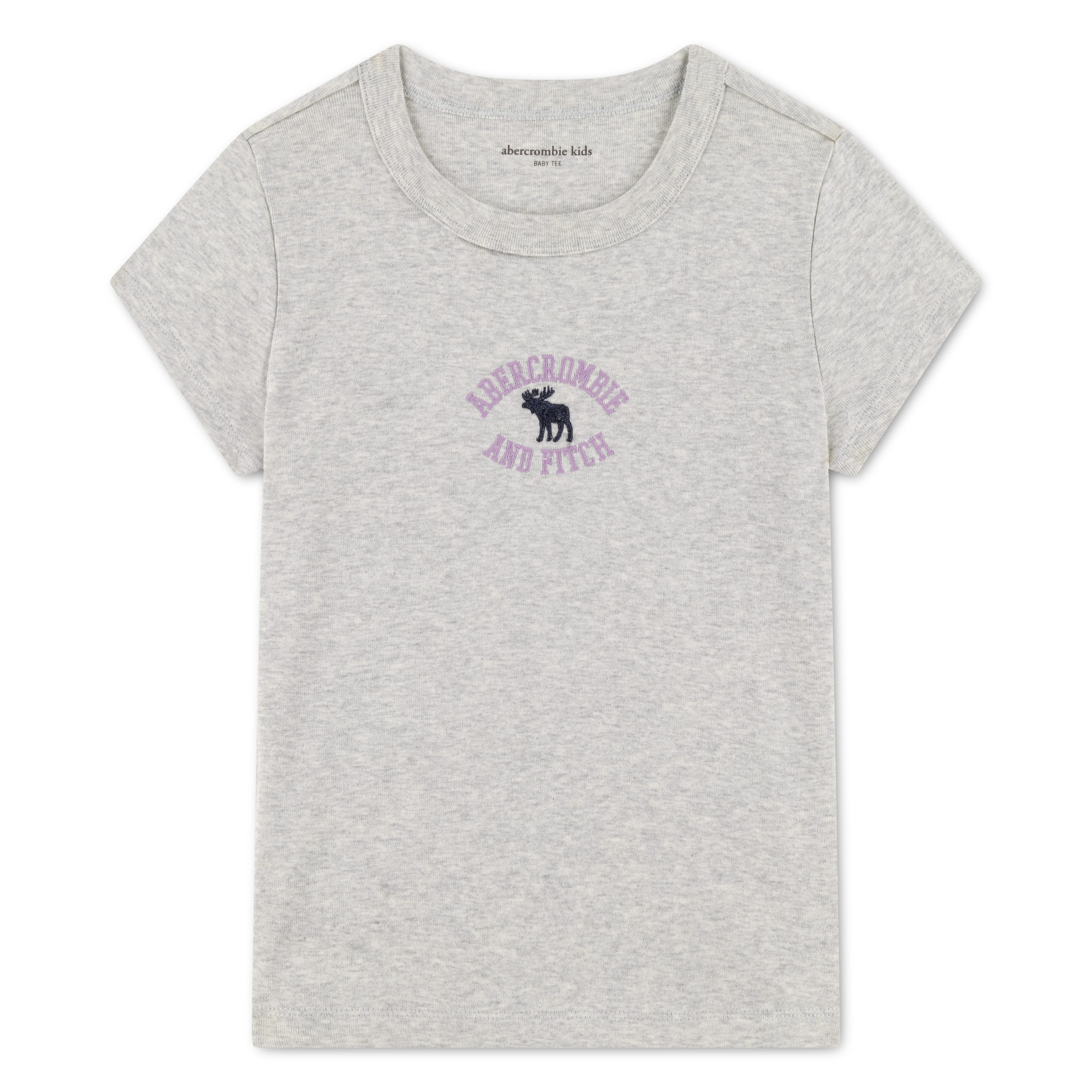 Abercrombie Kids Kurzarmshirt AFG Y2K CORE SCRIPT BABY TEE mit Logostickerei - Baumwollmix