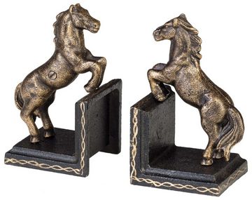 Aubaho Buchstütze 2 Buchstützen Buchständer Pferd Figur Eisen 17cm Antik-Stil