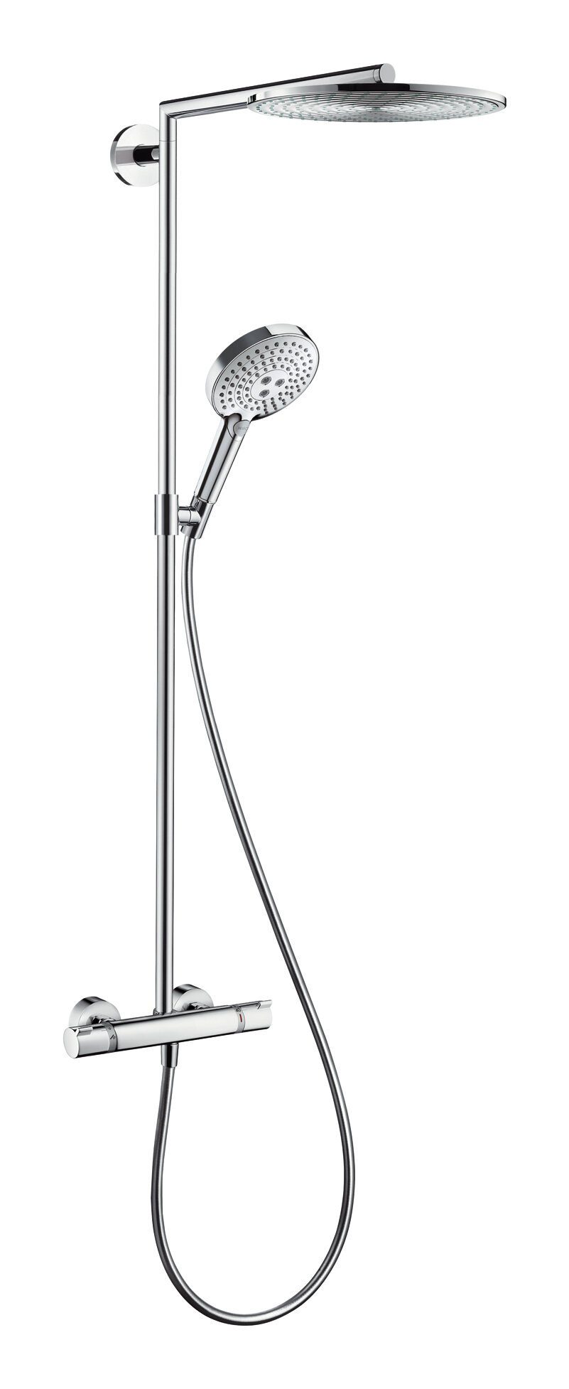 hansgrohe Duschsystem Raindance S Showerpipe, Höhe 114.5 cm, 300 1jet mit Thermostat - Chrom | Brausegarnituren