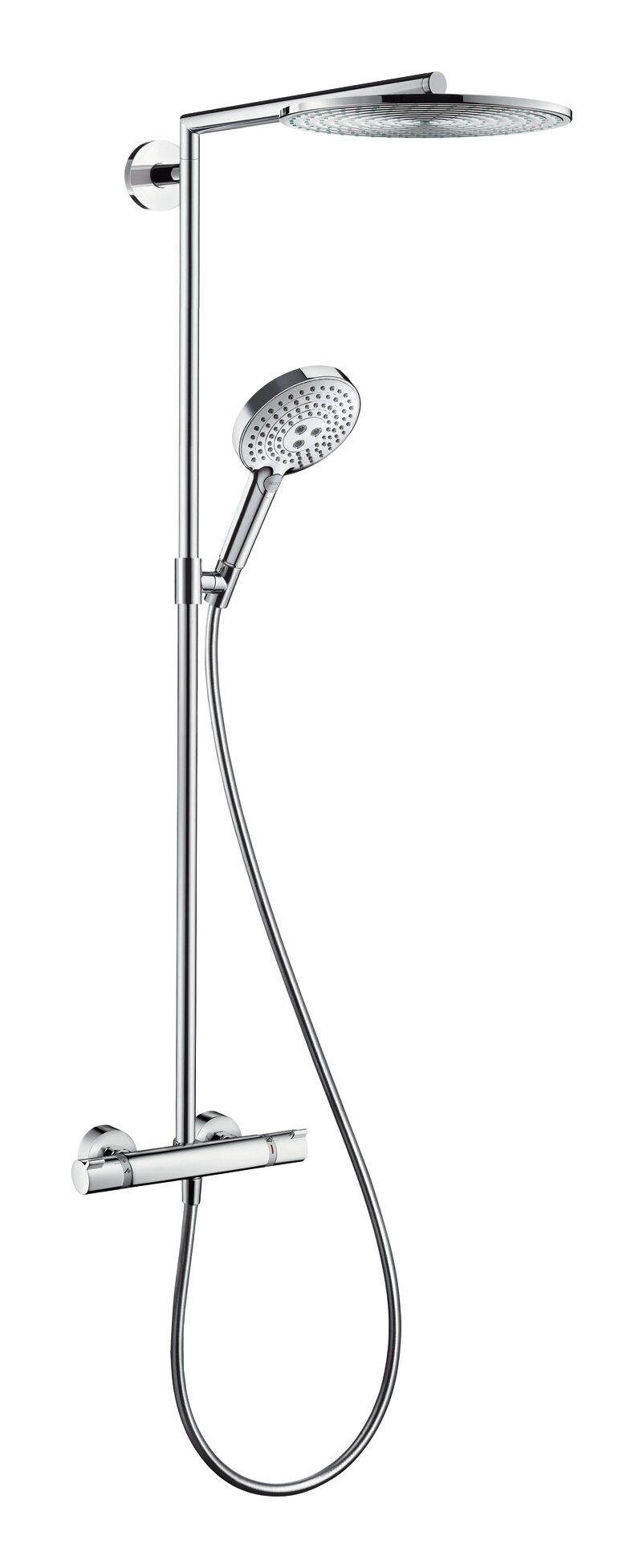 hansgrohe Duschsystem Raindance S Höhe 114.5 mit Chrom 1jet Showerpipe, cm, - 300 Thermostat