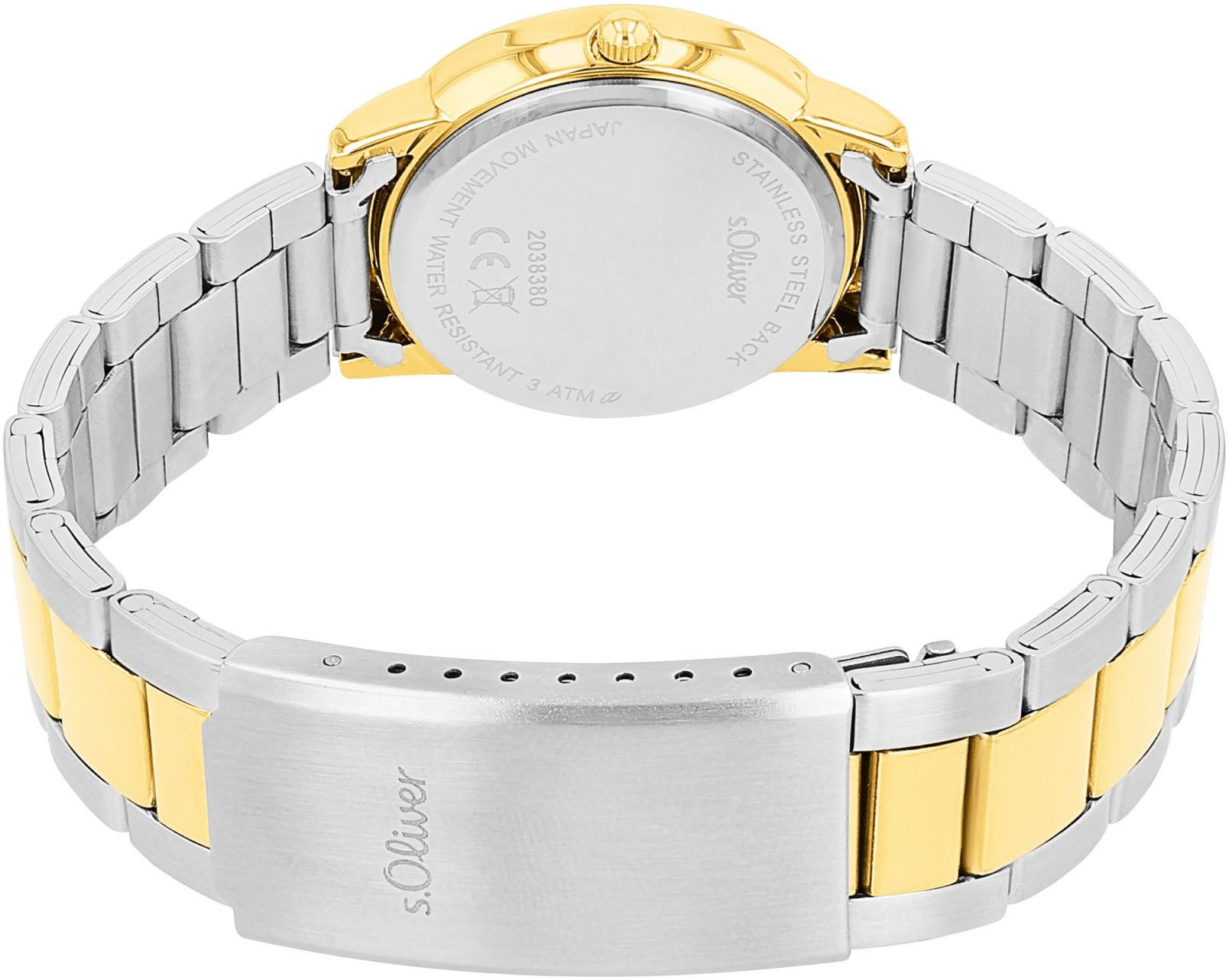 s.Oliver Quarzuhr 2038380, Armbanduhr, Damenuhr, Mineralglas, günstig online kaufen