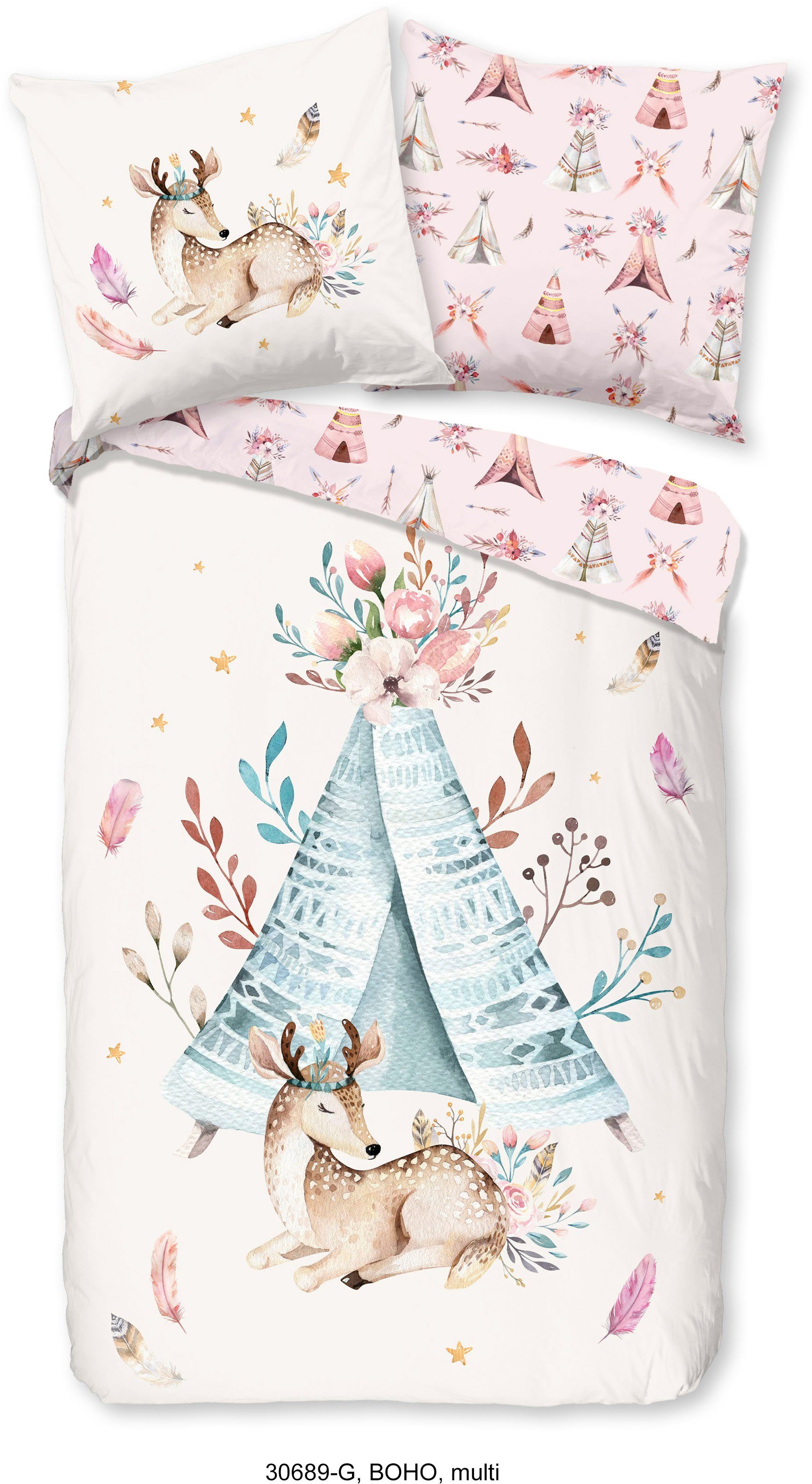 good morning Kinderbettwäsche Boho, Renforcé, 2 günstig online kaufen