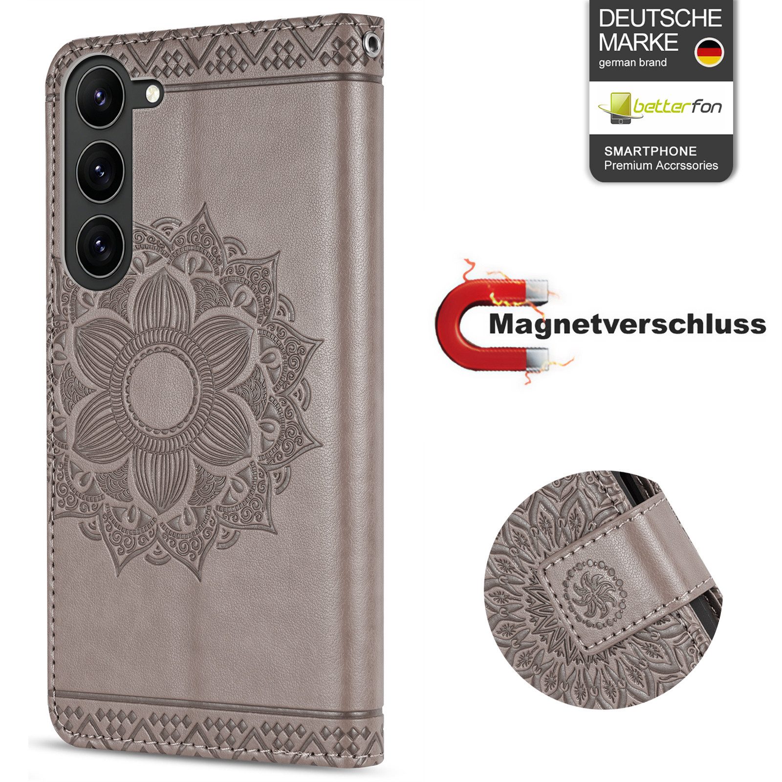 betterfon Handyhülle für Samsung Galaxy S26 Hülle Wallet Case Kartenfächern, Hergestellt aus PU-Leder & weichem TPU – Bild 2 von 5