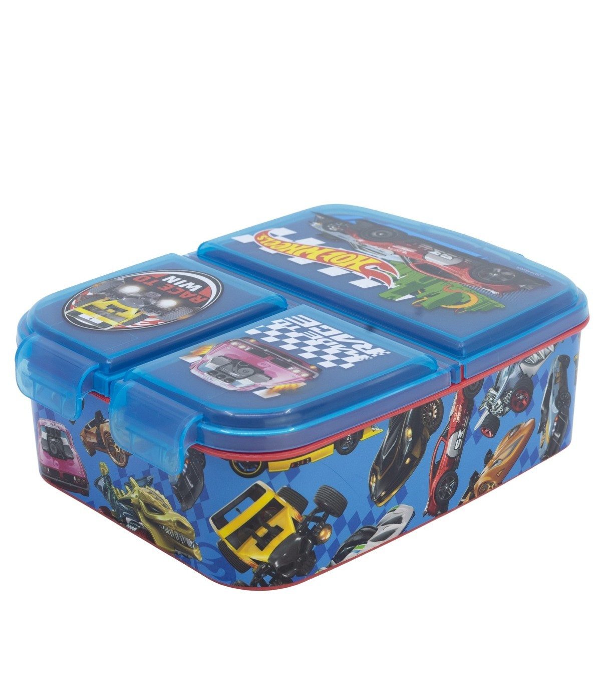 Hot Wheels Lunchbox Lunchbox Kinder Brotdose mit 3 Fächern Pausenbox