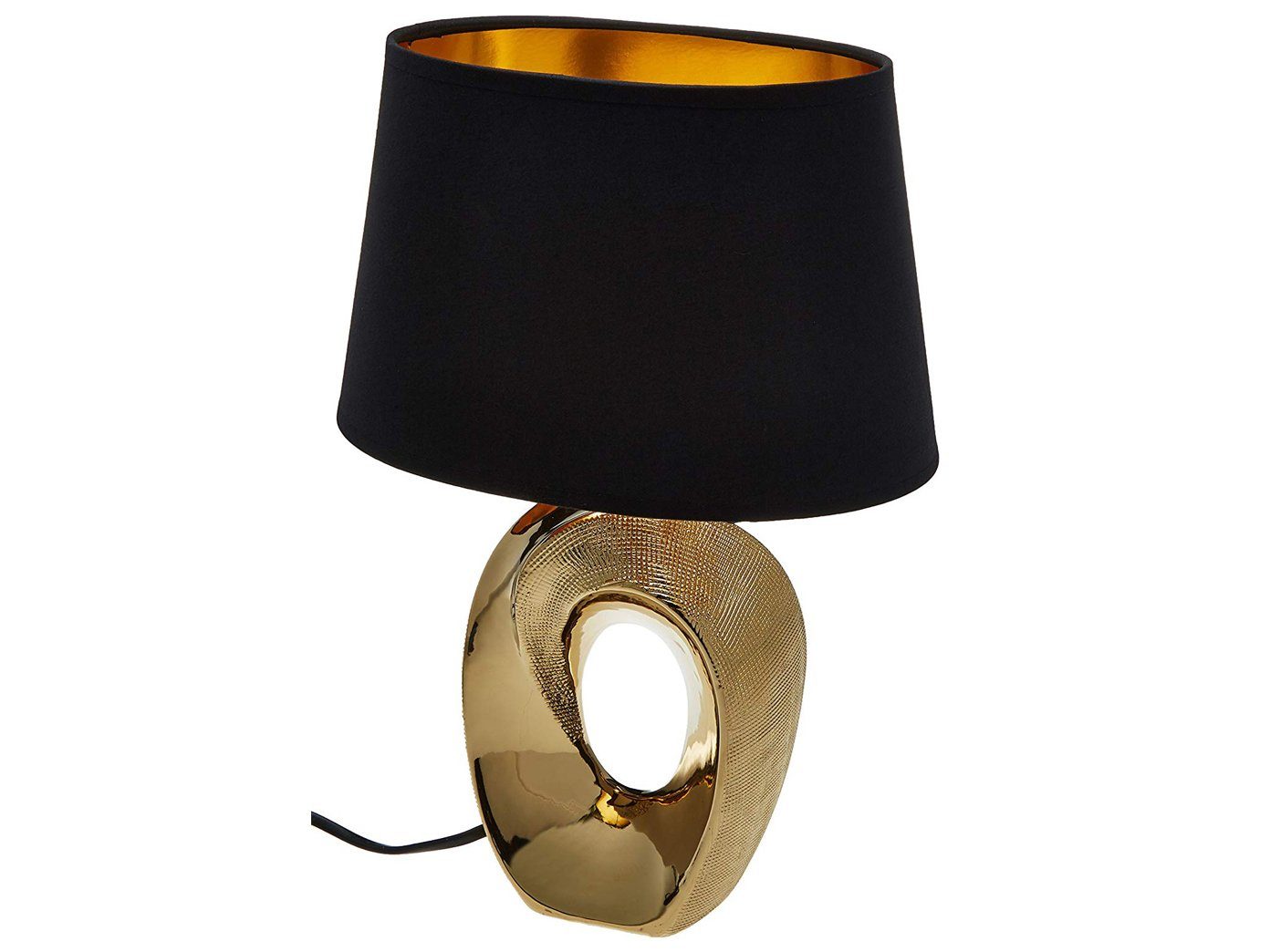 Leitmotiv Tischlampe Bonnet Antik Gold – Moderne Vintage-Leuchte Für Wohnzimmer & Schlafzimmer