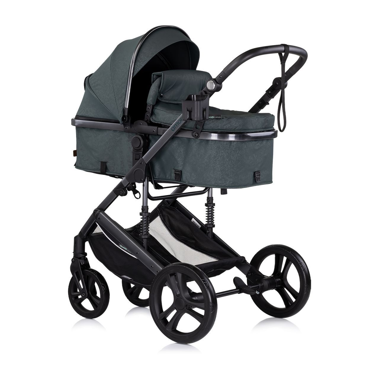 Chipolino Kombi-Kinderwagen Kinderwagen 3 in 1 Amore, Babyschale Adapter Wickeltasche Fußabdeckung