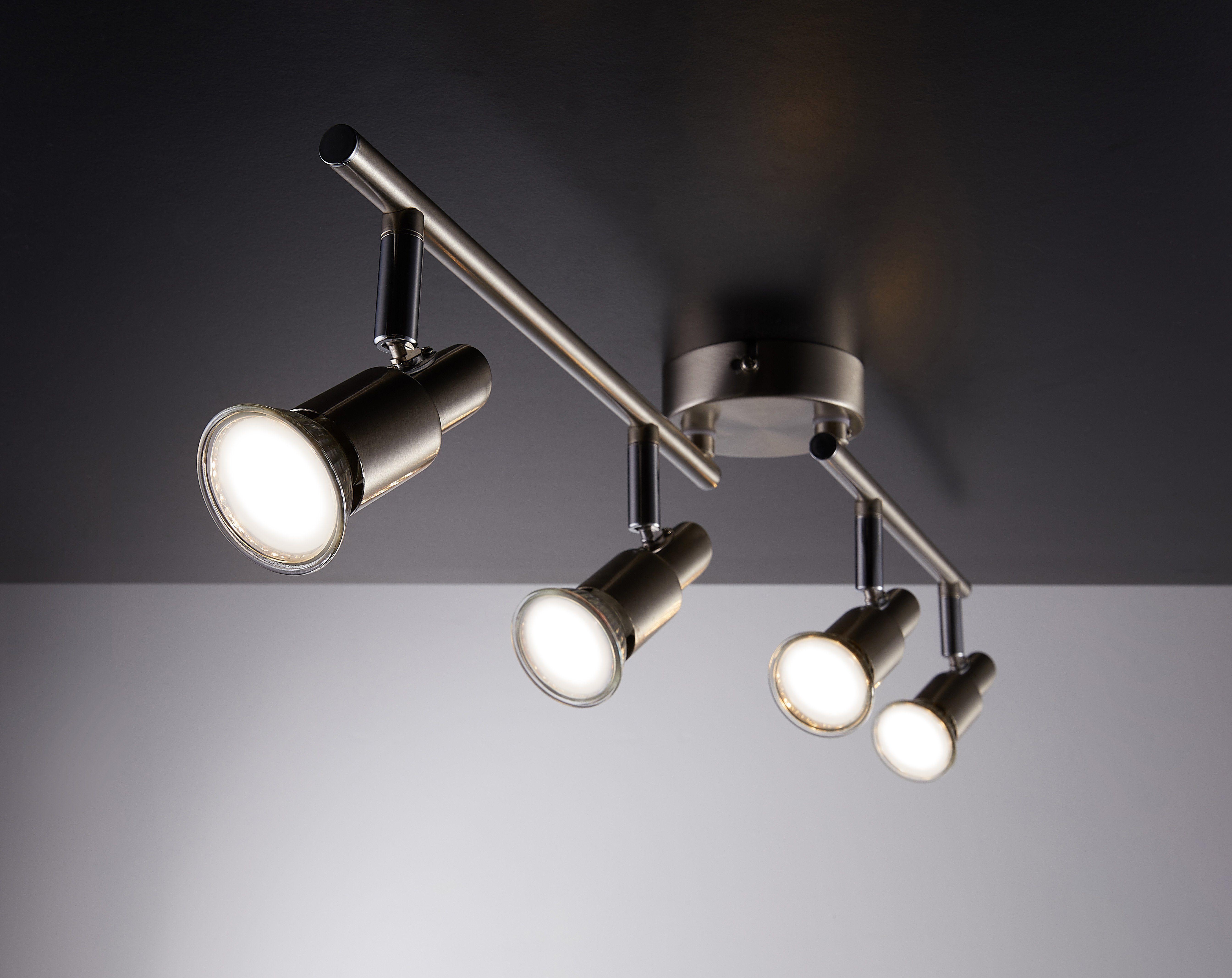 IMPTS LED Deckenspots Deckenstrahler Deckenleuchte 1/2/3/4/6-Flammig Dreh- und schwenkbar, warmweiss, warmweiß, Deckenspot für Küche Wohnzimmer Schlafzimmer