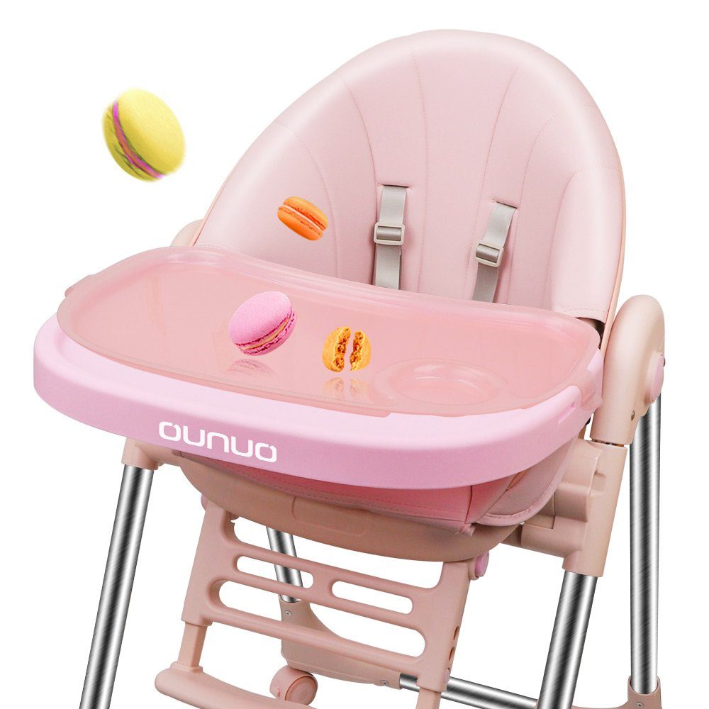 OUNUO Stuhl Baby Kindersitz Hoch Verstehllbar und Klappbar Kinderstuhl Stuhl