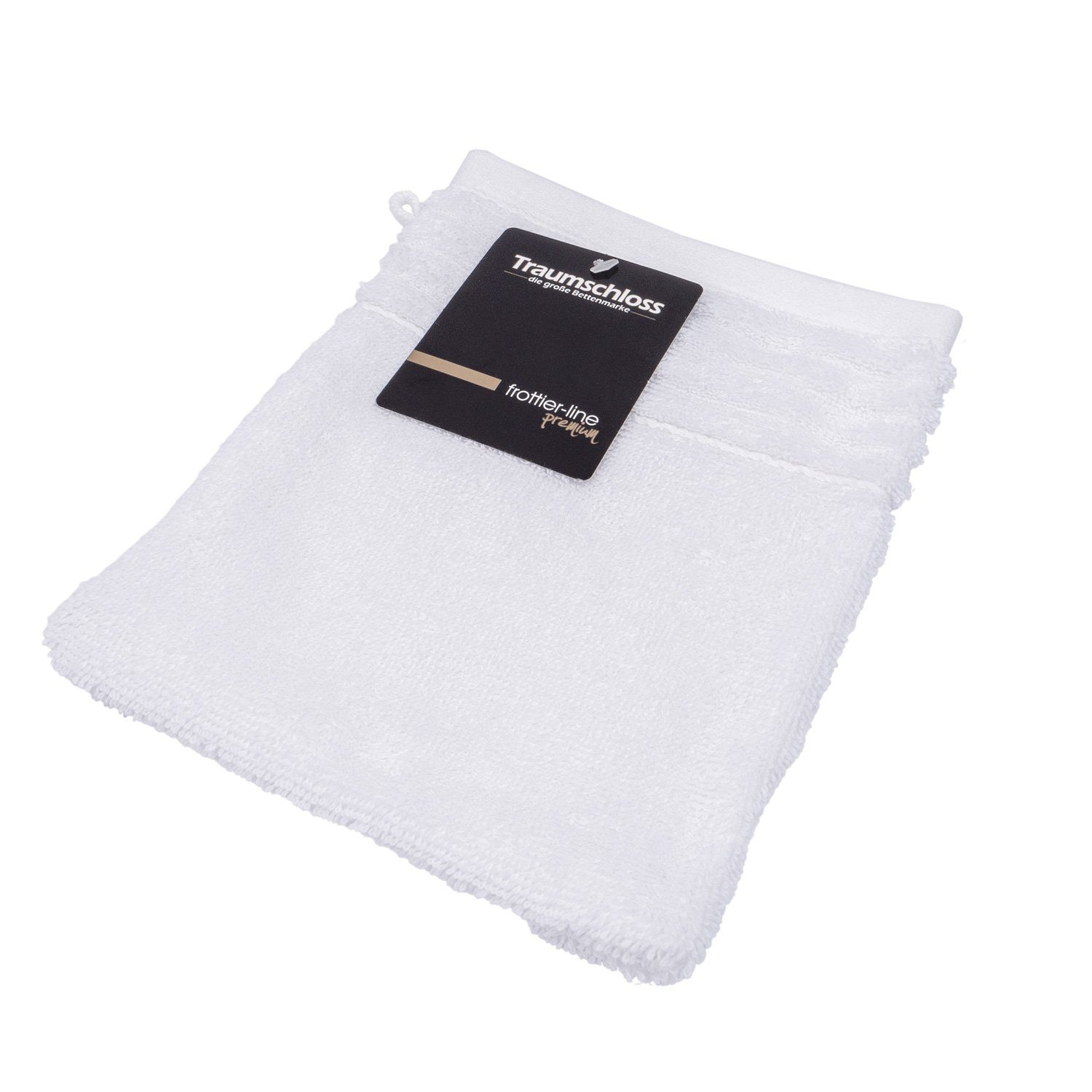 Traumschloss Waschlappen Premium-Line (1-tlg), 100% amerikanische Supima Baumwolle mit 600g/m² weiß