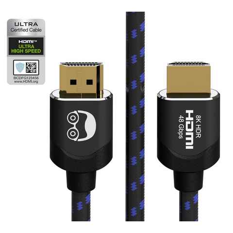 nerdig ULTRA HIGH SPEED 48 GBPS HDMI-Kabel, HDMI, HDMI Typ A (100 cm), BIO Verpackung, eArc, 8k, 48Gbps, 8K@60hz, 4K@120hz, HDR10