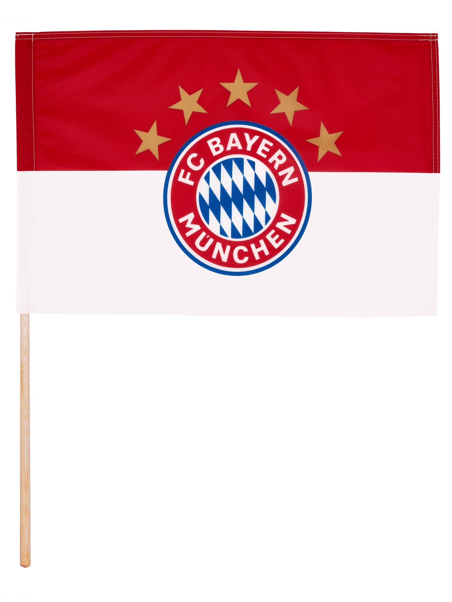 FC Bayern München Fahne FC Bayern München I Fahne Logo mit Stock 60 x 40 cm I Rot/Weiß