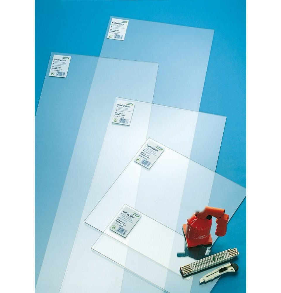 Wellplatte Gutta Hobbyglas glatt 50 x 50 x 0,2 cm klar