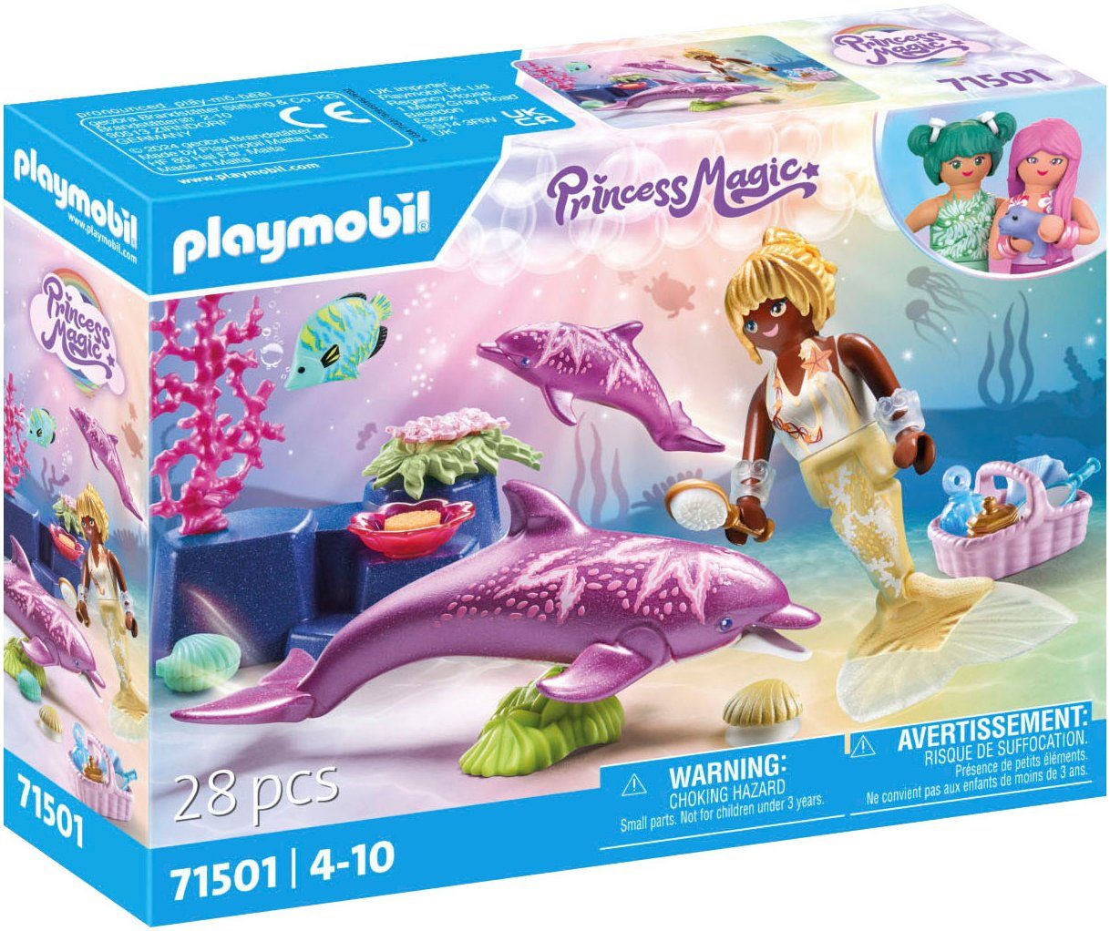 Playmobil® Meerjungfrau mit Delfinen (71501), Princess Magic Konstruktions- günstig online kaufen