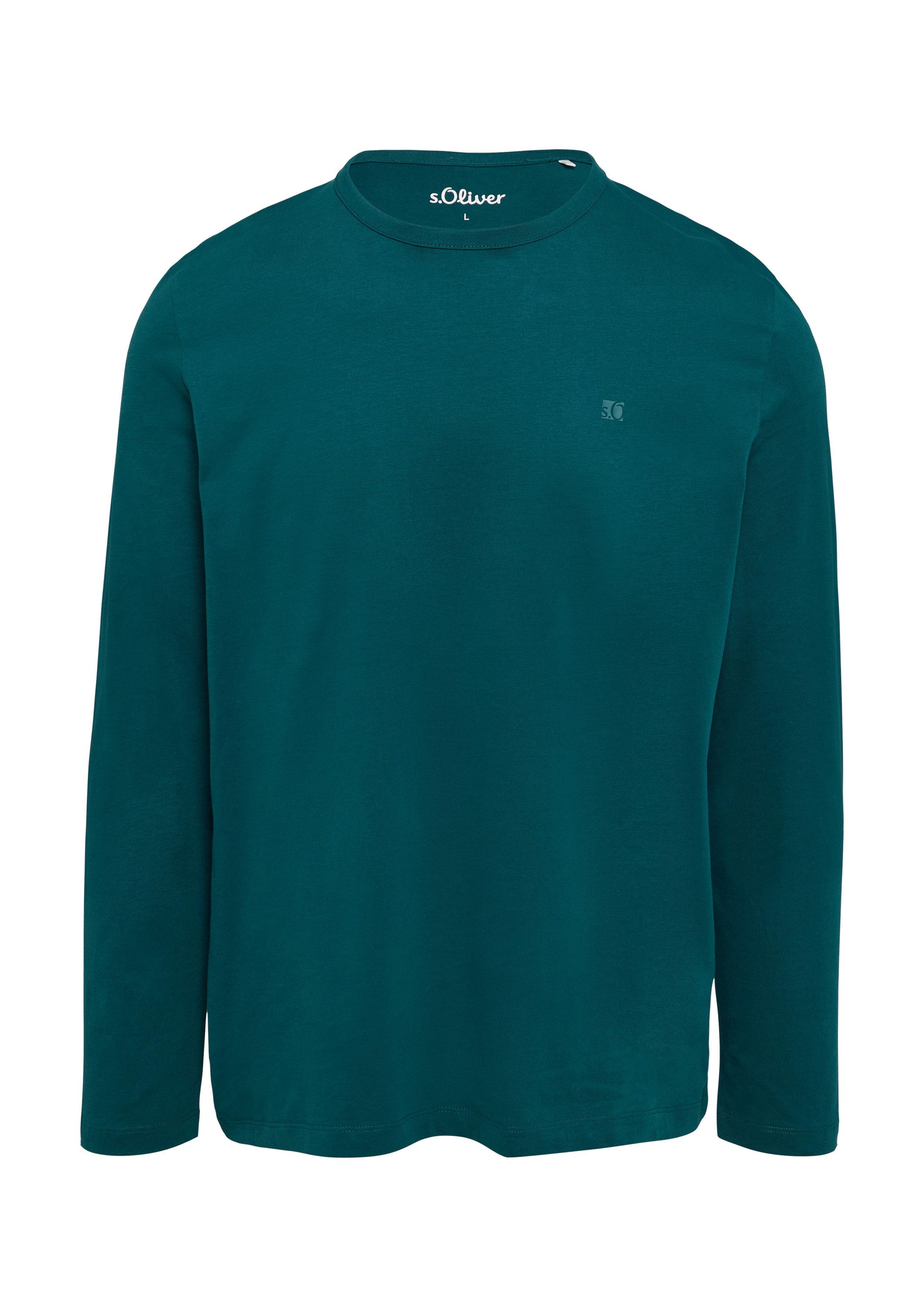 s.Oliver Langarmshirt T-Shirt Softes Longsleeve aus Jersey mit Logo-Detail günstig online kaufen