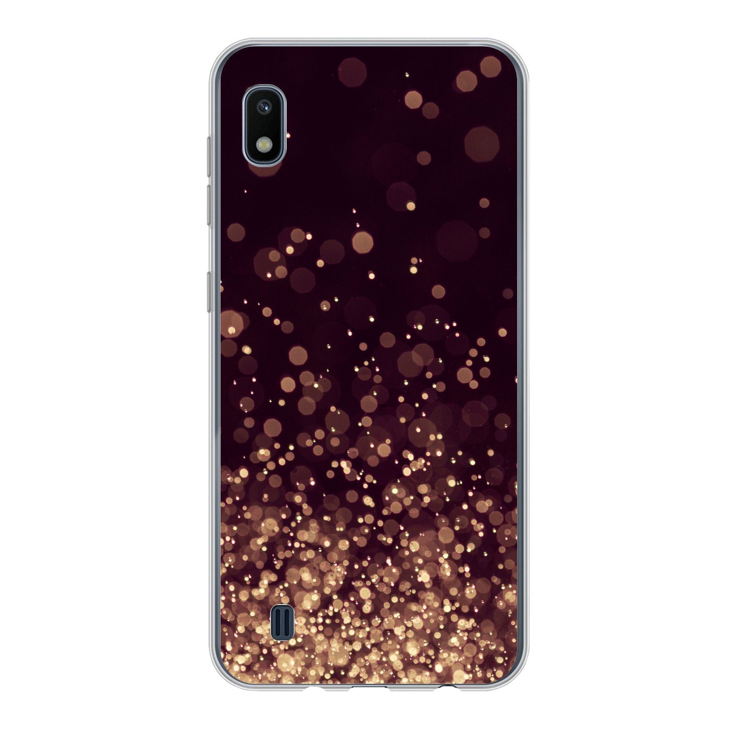 MuchoWow Handyhülle für Samsung Galaxy A10 Abstrakt - Glitzer - Licht - Design, Smartphone-Bumper, Print, Handy Schutzhülle Dünn