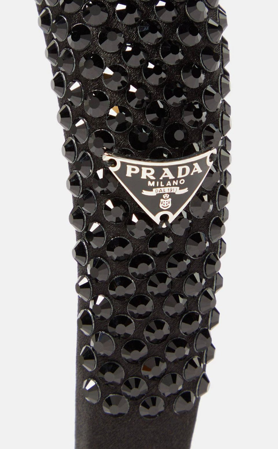 PRADA Haarreif Kristallen Studded Satin, Hergestellt in Italien - Inklusive Präsentierbox