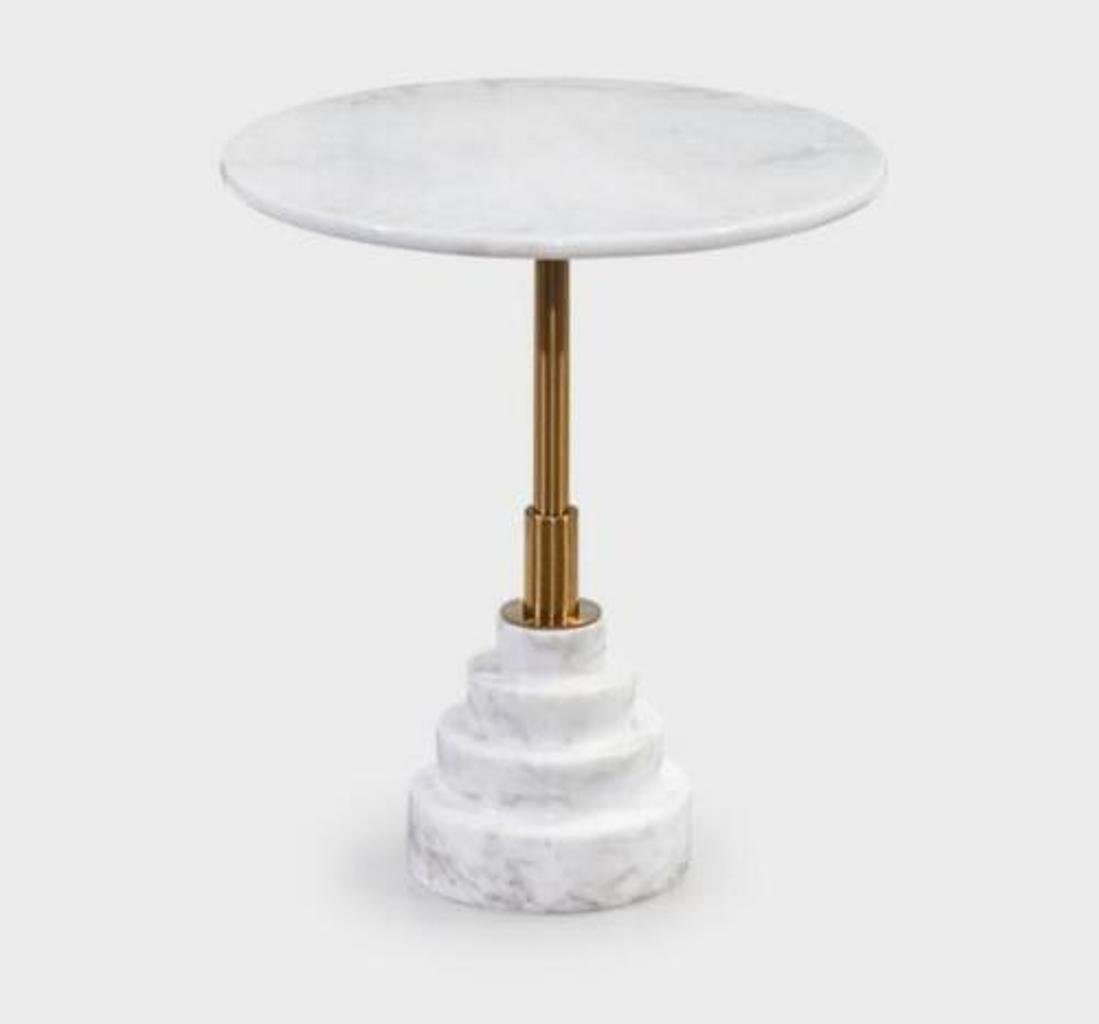 Modern (1-St., Tisch Beistelltisch), Wohnzimmer Weiß JVmoebel Couchtisch in Europa 1x Beistell Luxus nur Made Tische Beistelltisch