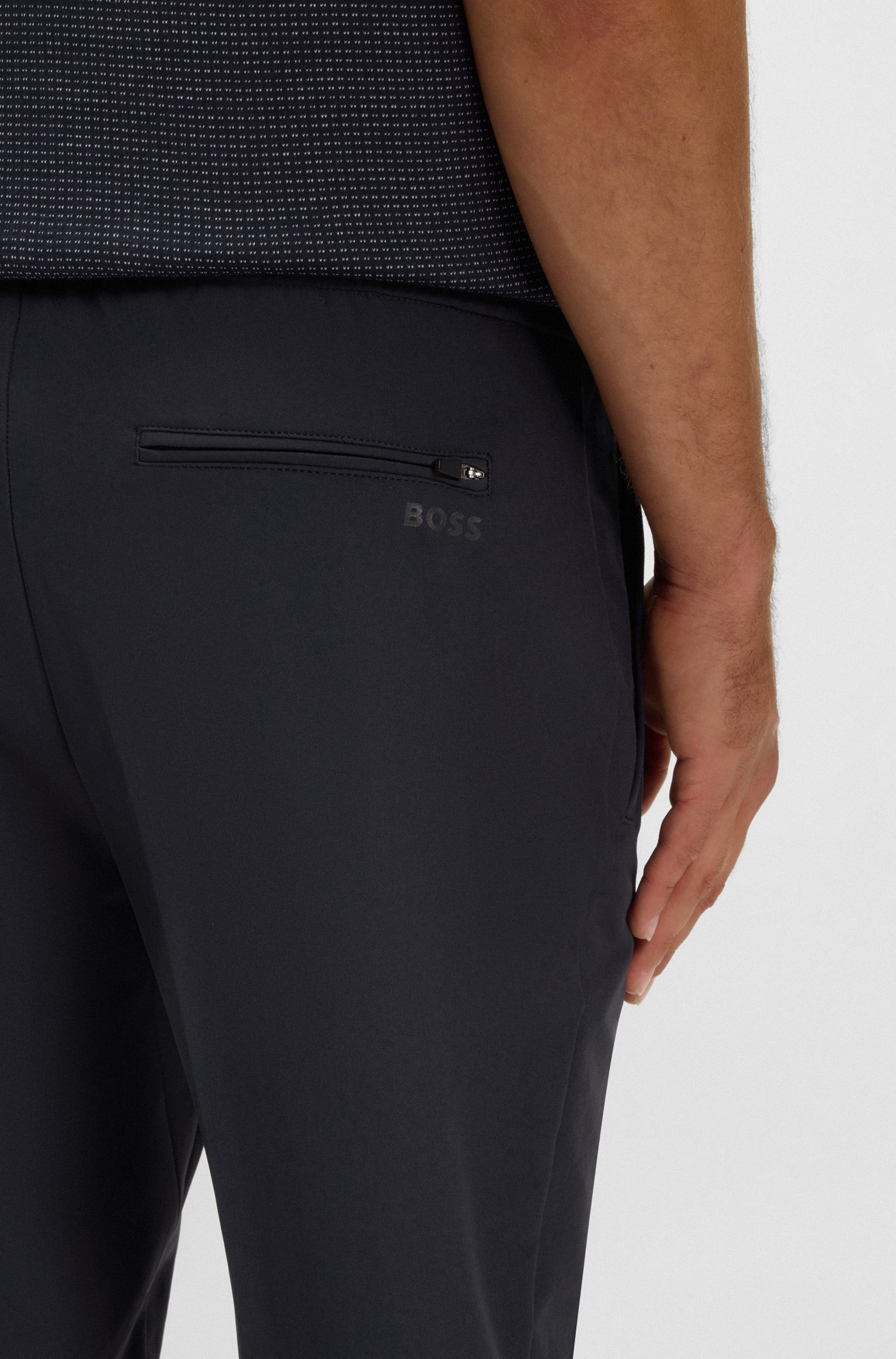 BOSS GREEN Stretch-Hose T Flex mit elastischem Bund und Kordelzug Stretchhose Businesshose