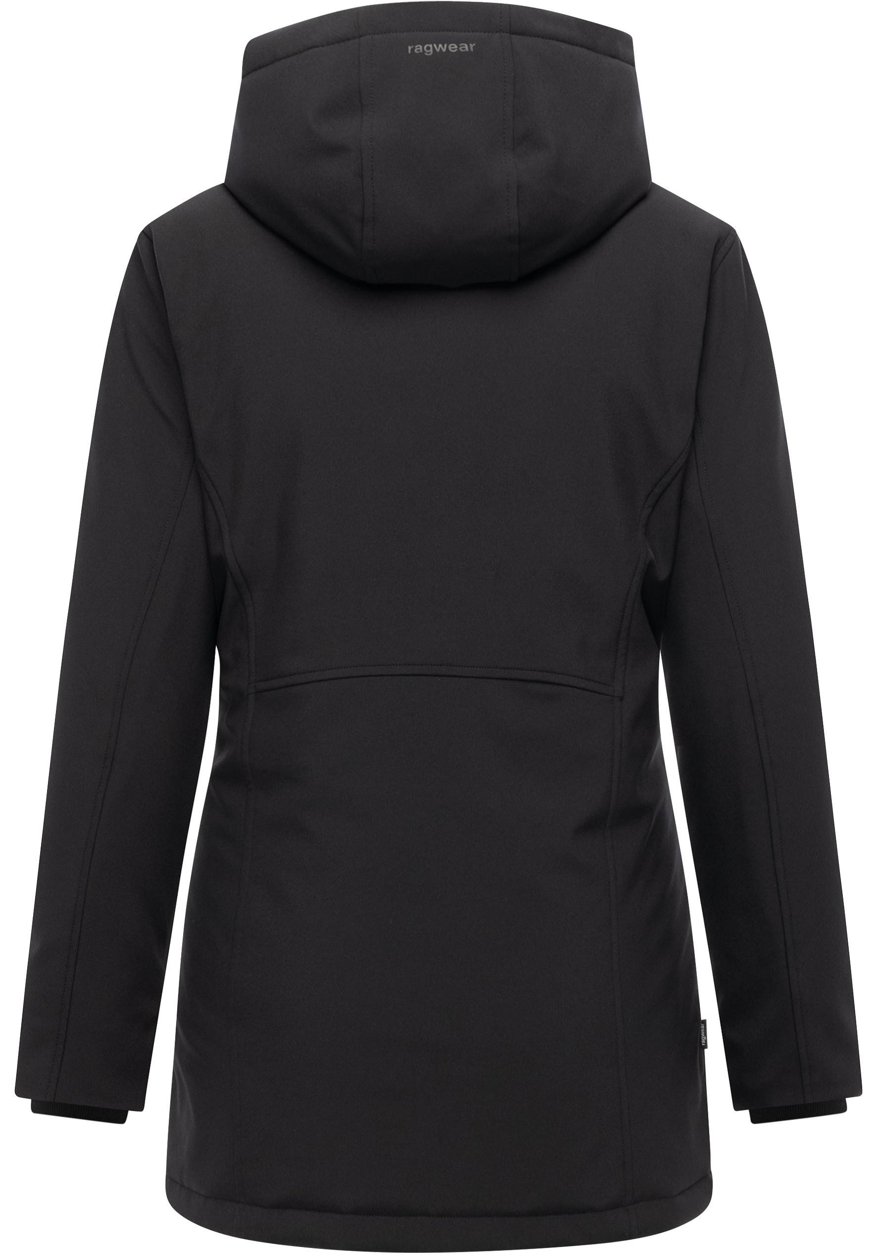 Ragwear Softshellmantel Navanuti Wasserdichter Wintermantel mit Kapuze
