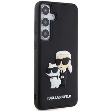 KARL LAGERFELD Handyhülle Case Galaxy S24 3D Kunststoff schwarz 6,2 Zoll, Kantenschutz