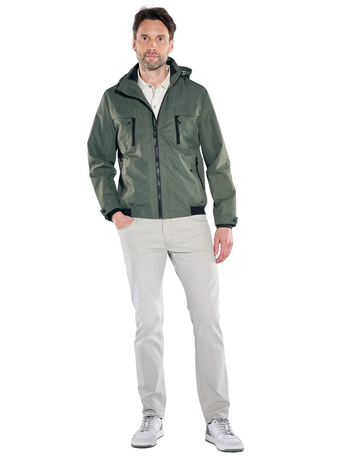Engbers Kurzjacke Herren Leichte Funktionsjacke mit Bündchen, Oliv