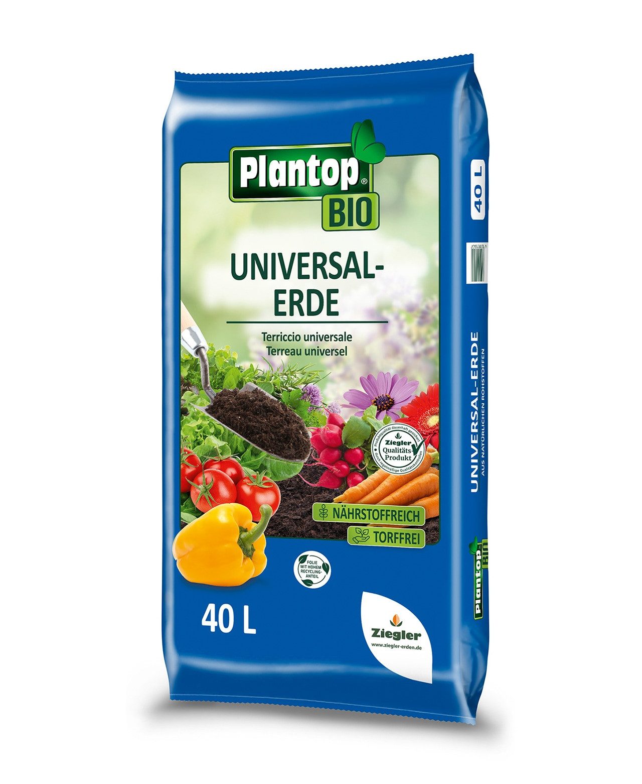 Plantop Blumenerde Plantop Bio Universal-Erde Kultursubstrat, torffrei, 40 Liter