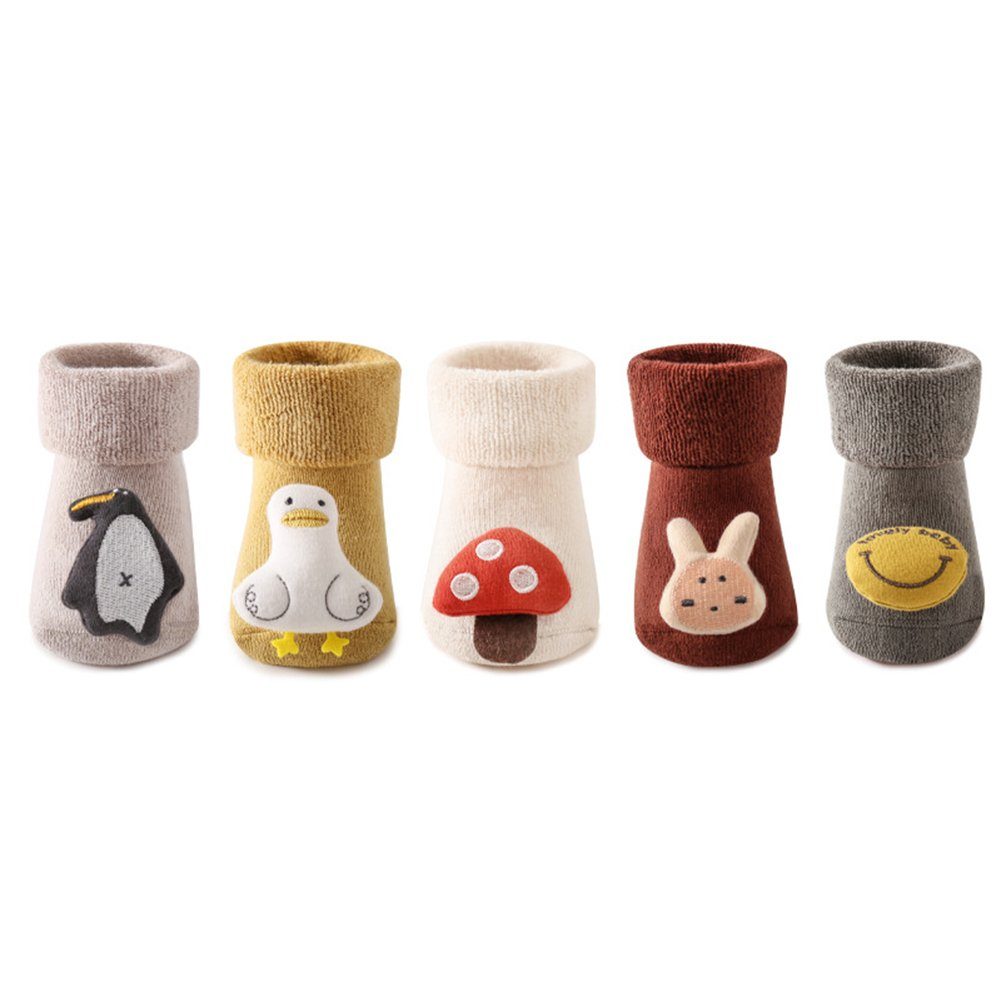 BBSCE Thermosocken 5 Paar Baby Socken für 1-3 Jahre Baby Rutschfeste Socken (5-Paar)