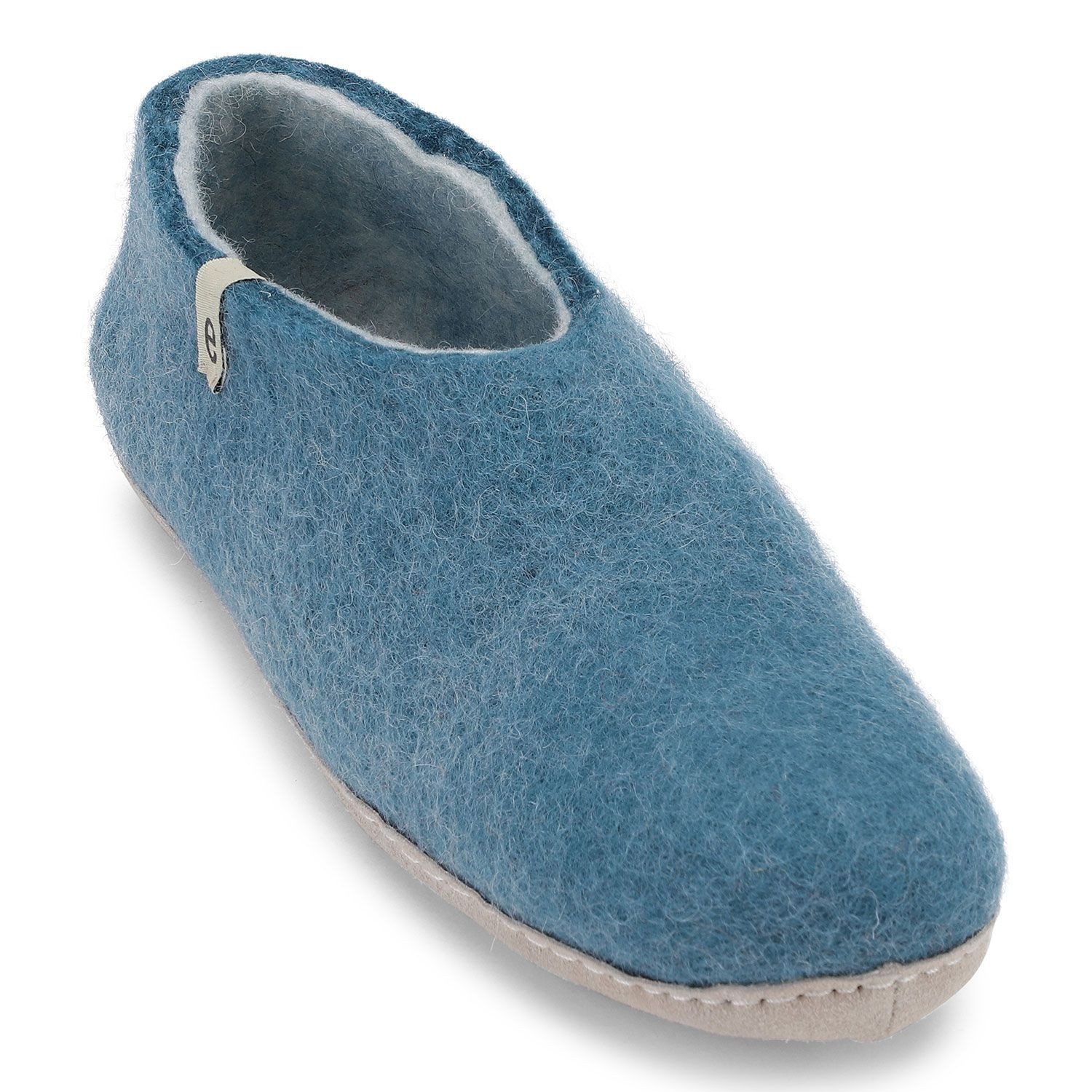 Egos Unisex Filzschuh mit Ledersohle Hausschuh