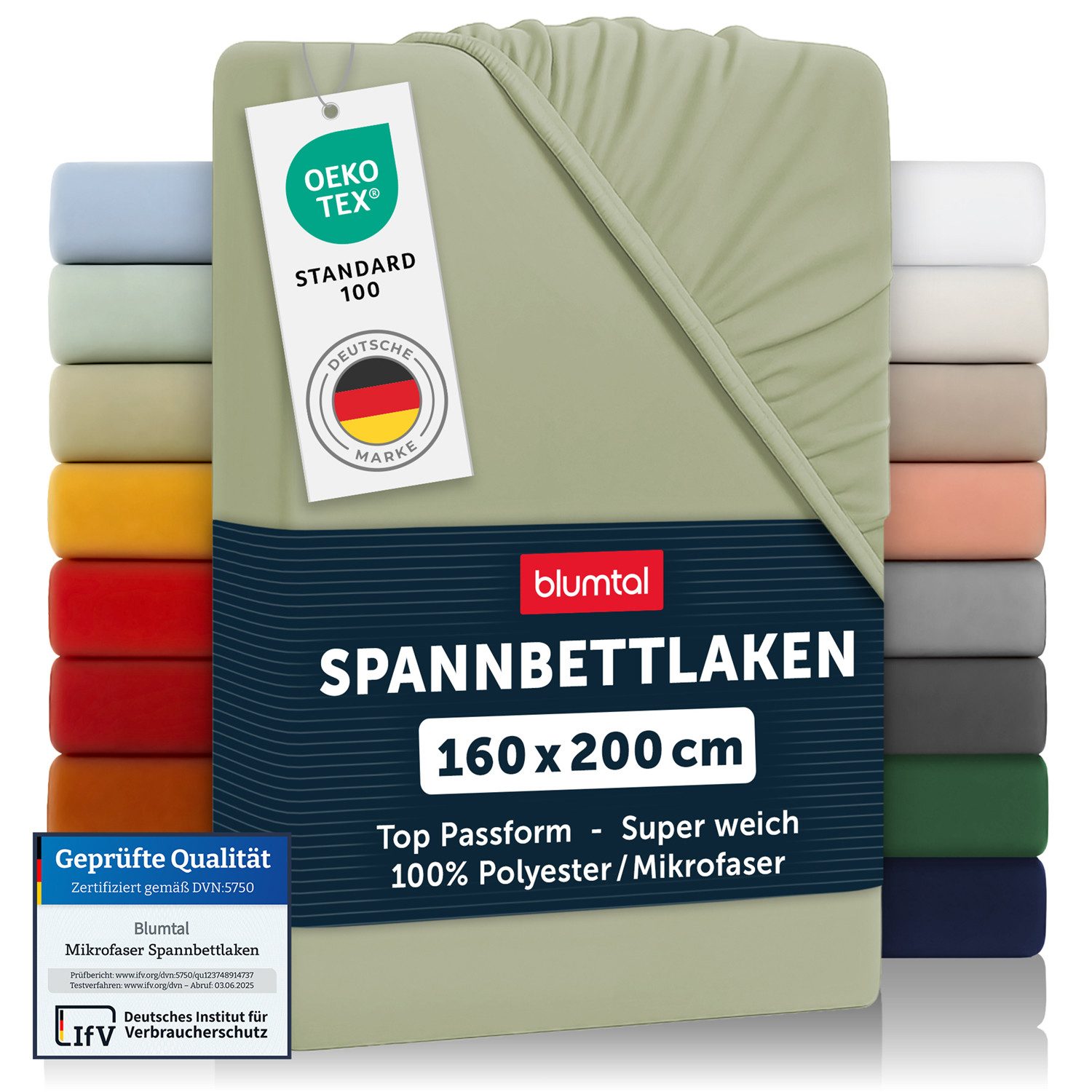 Blumtal Spannbettlaken Bettlaken aus Mikrofaser, Mikrofaser, Gummizug: rundum, (2 Stück)