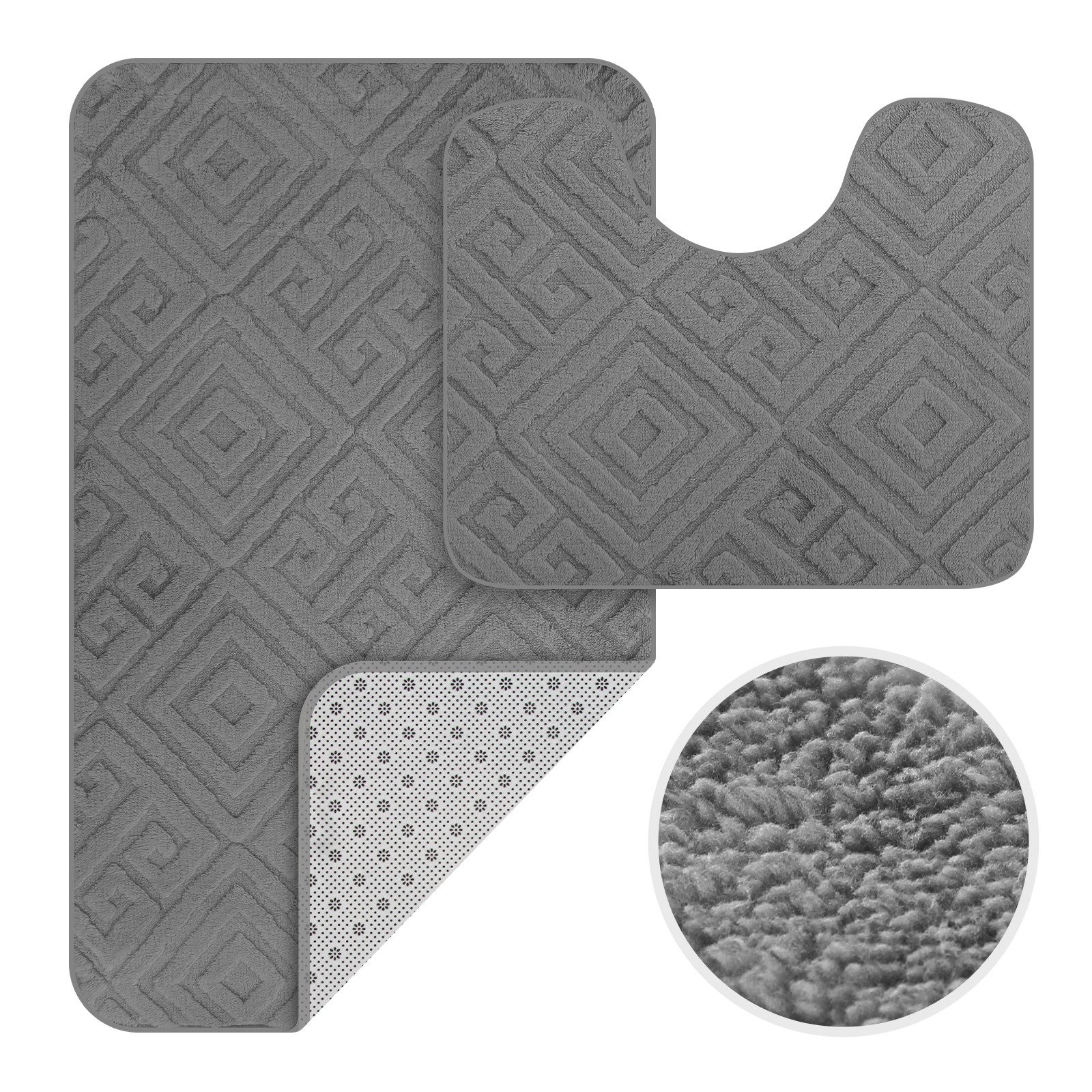 HOMELUX Badematte Badgarnitur 2-teilig mit Ausschnitt, weich & rutschfest, günstig online kaufen