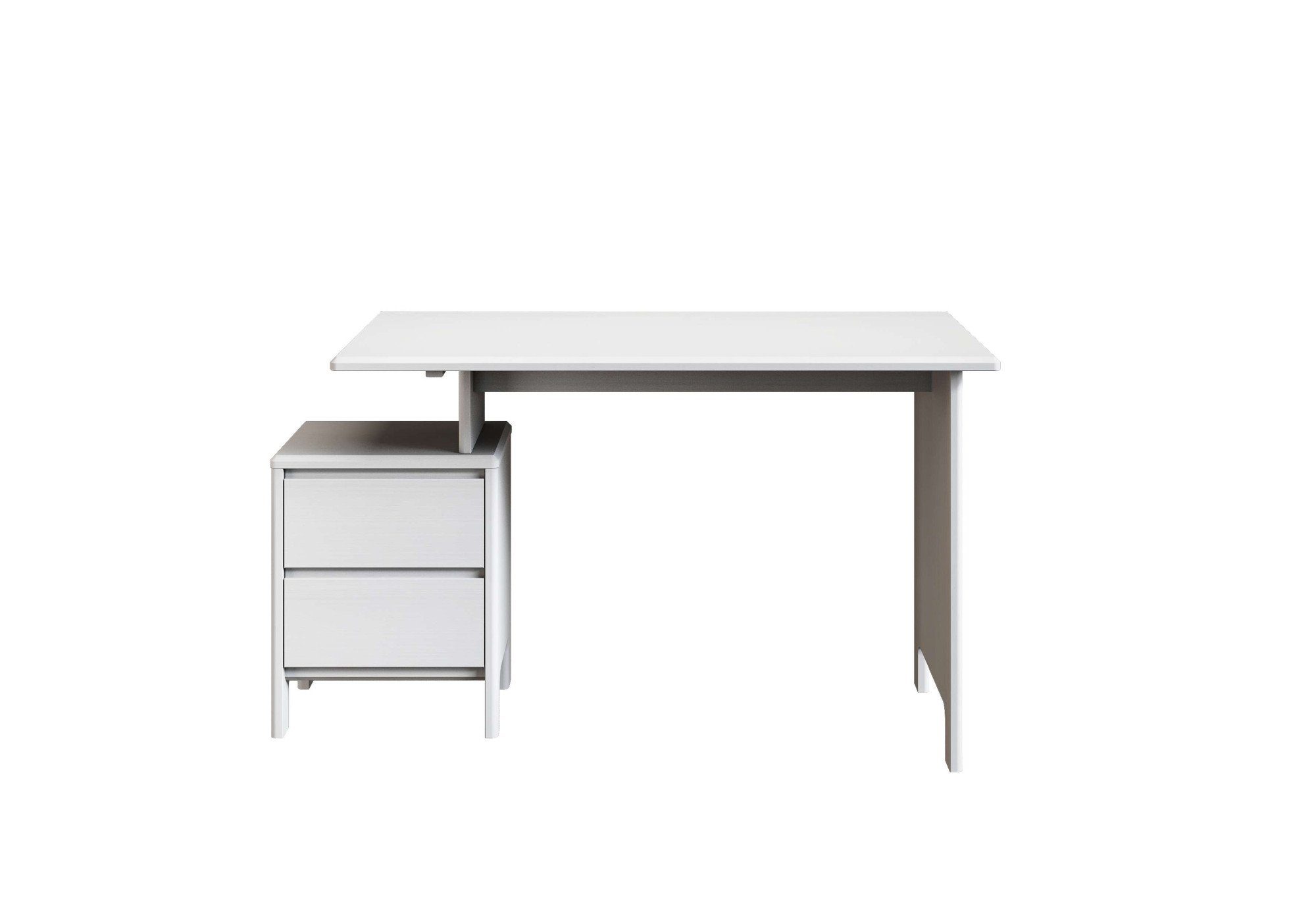 Home affaire Schreibtisch Luven, Computertisch, zertifiziertes Massivholz, mit 2 Schubkästen, Breite 120-140 cm