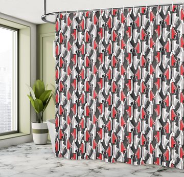 Abakuhaus Duschvorhang Moderner Digitaldruck mit 12 Haken auf Stoff Wasser Resistent Breite 175 cm, Höhe 180 cm, Retro Lässige Kleidung Cartoon-Stil